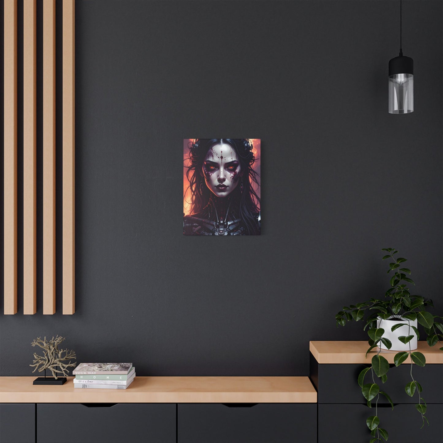 Gothic Art Canvas Print, Dark Wall Decor, Modern Home Art, Unique Gift for Halloween, Edgy Aesthetic Room Decor, Unusual Wall Art