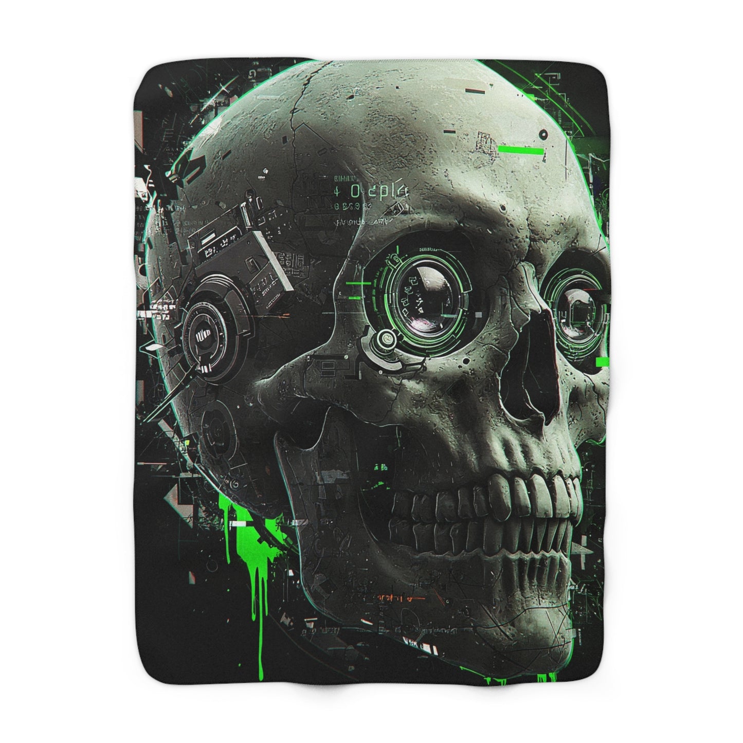 Gamer Skull Sherpa Fleece Blanket - Cozy & Stylish for Nerds