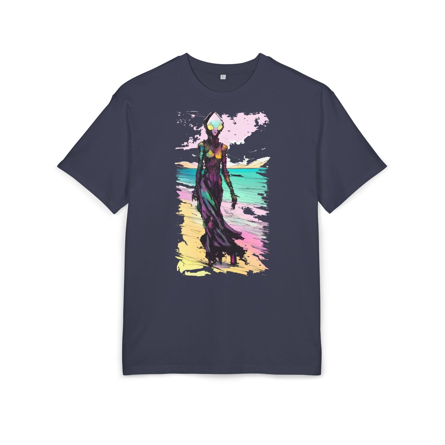 Beach Vibes Oversize Tee - Artistic Graphic Tee, Summer Style, Unisex T-Shirt, Boho Fashion, Casual Wear