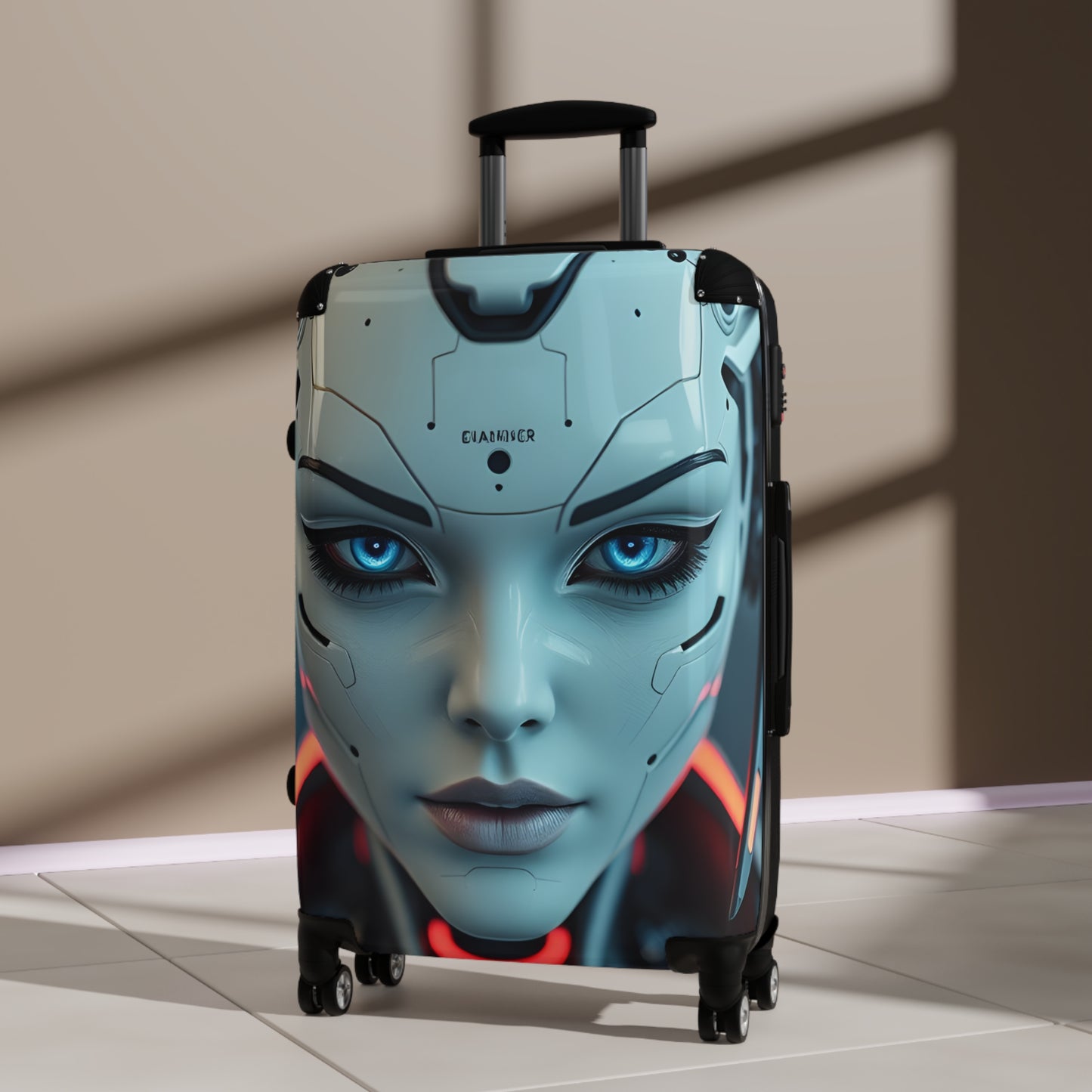 Futuristic Travel Suitcase - Stylish Carry-On for Adventurers, Geek Chic Luggage, Unique Travel Bag, Gift for Travelers, Customizable Design