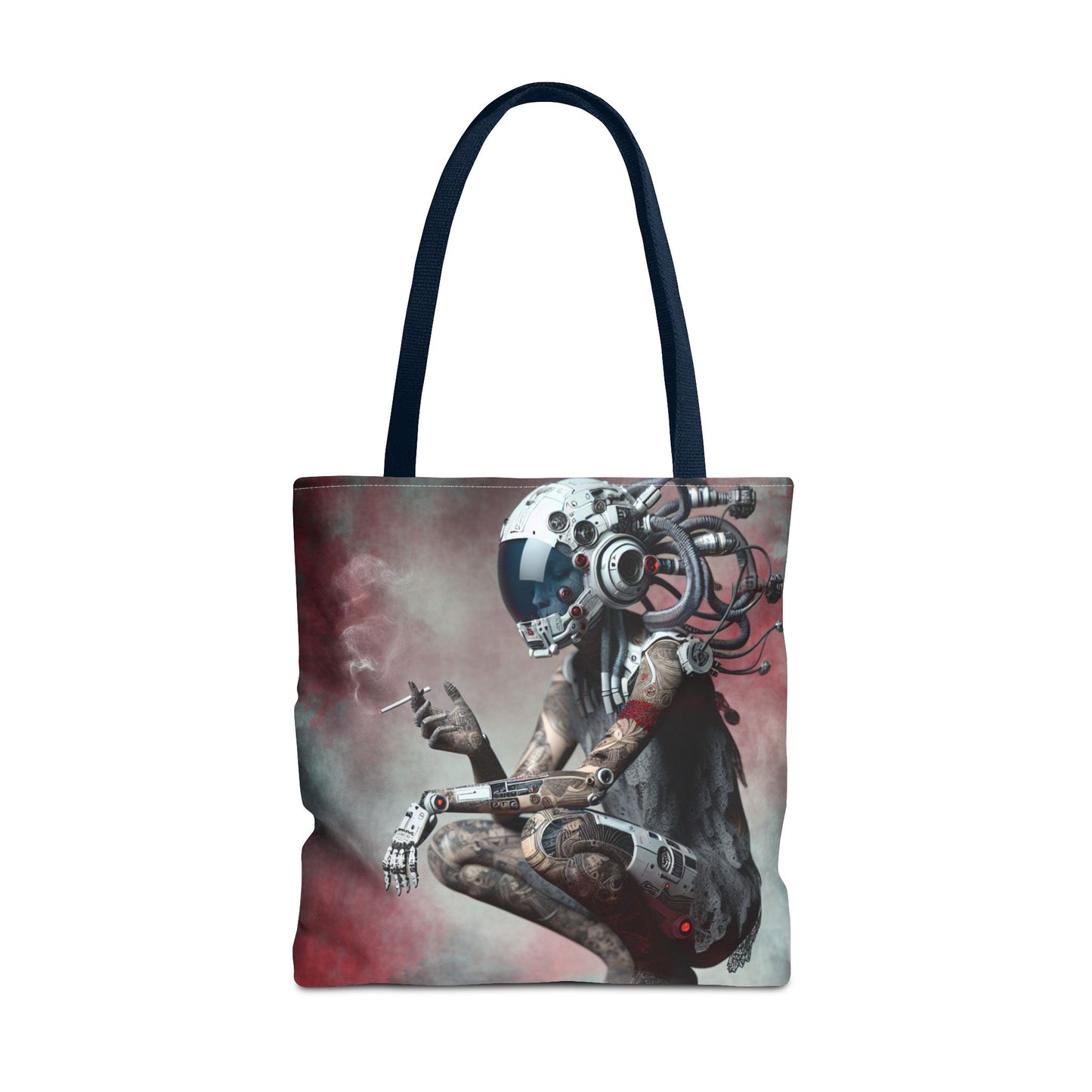 Futuristic Cyborg Tote Bag | Eco-Friendly Carryall for Sci-Fi Lovers, Gift for Tech Enthusiasts, Stylish Everyday Use