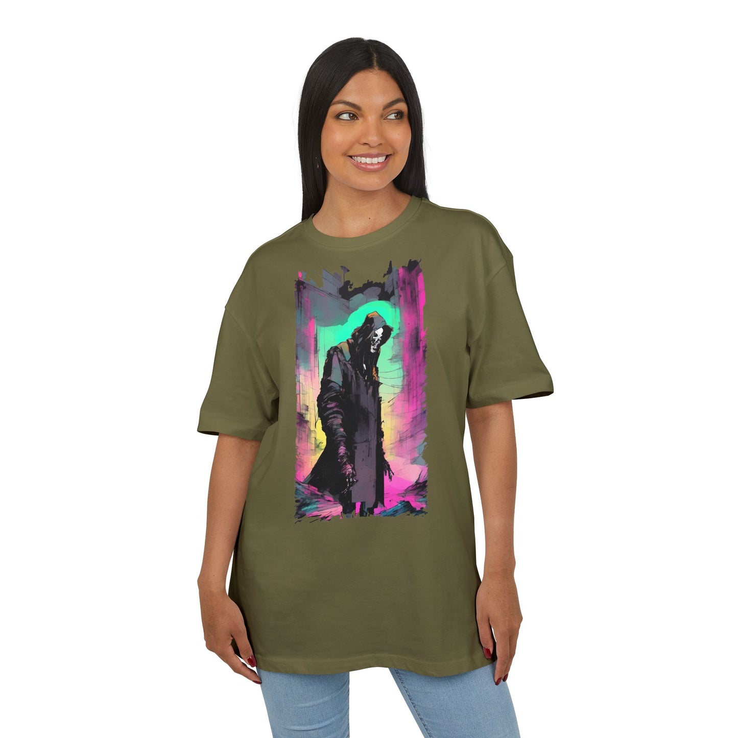Vibrant Oversize Graphic Tee, Unisex Heavy Tee, Streetwear, Casual Wear, Unique Art Shirt, Gift for Him/Her/Friends
