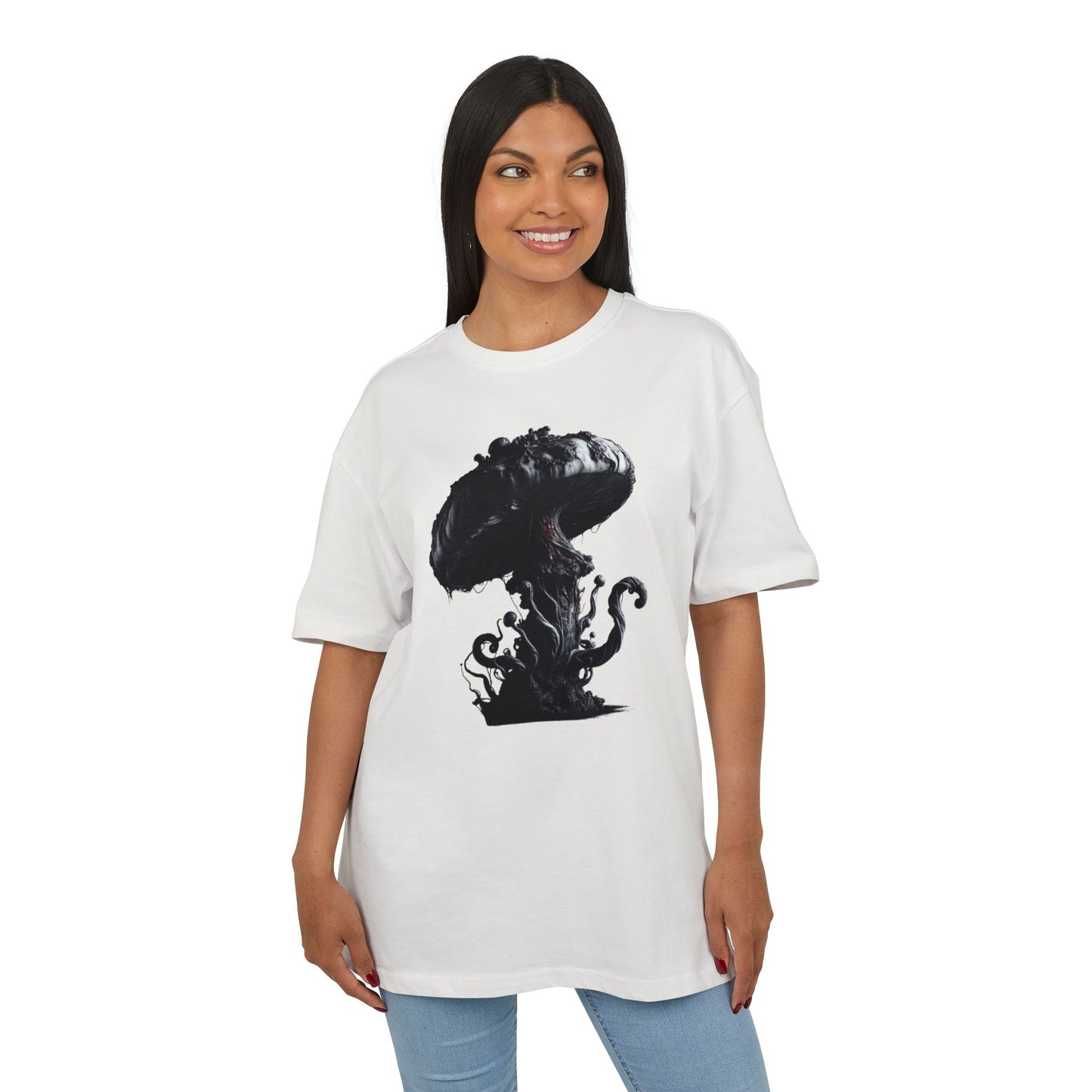 Vintage Mushroom Graphic Unisex Heavy Oversize Tee