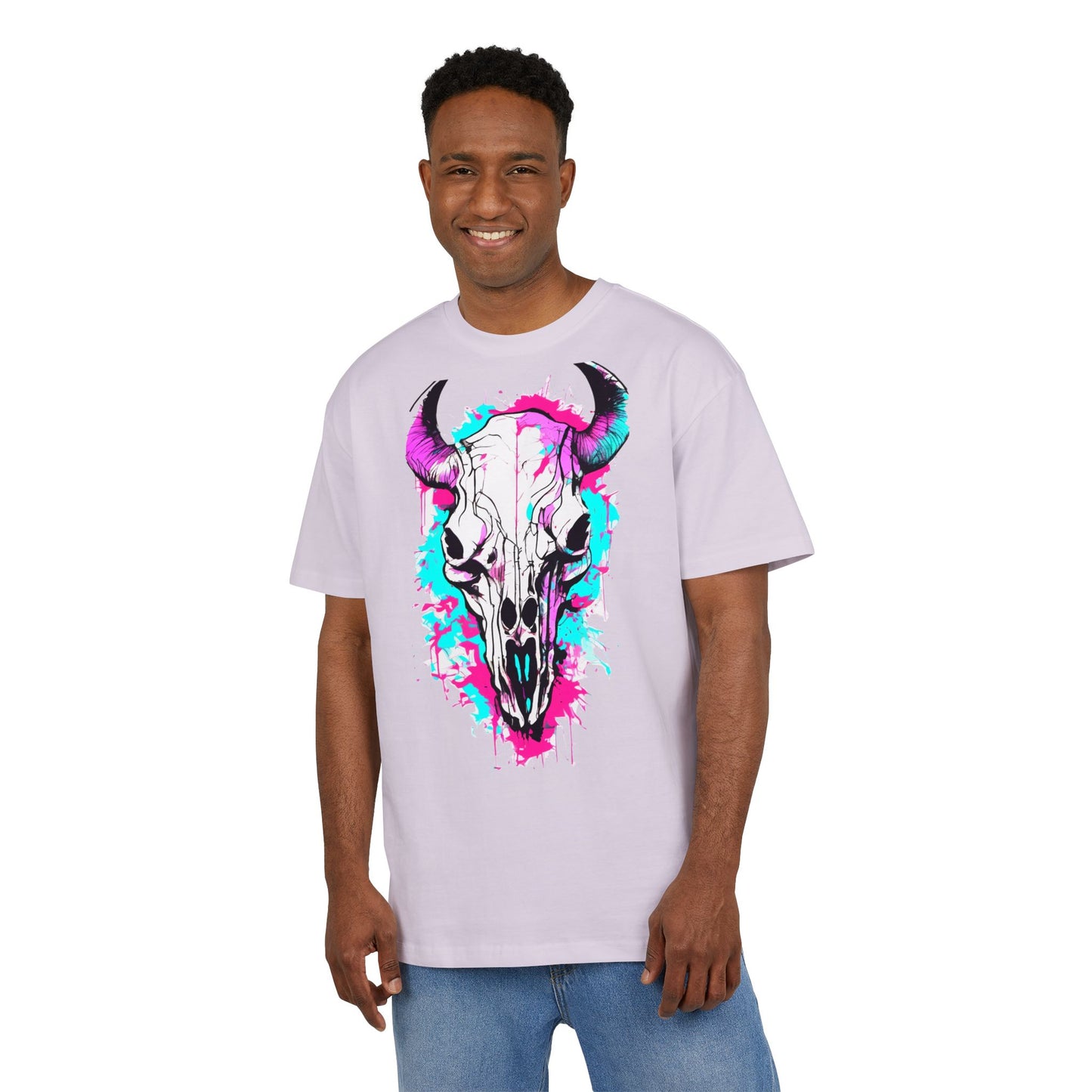 Vibrant Skull Graphic Tee for Art Lovers, Casual Wear, Unique Gift, Festival Apparel, Street Style Fashion