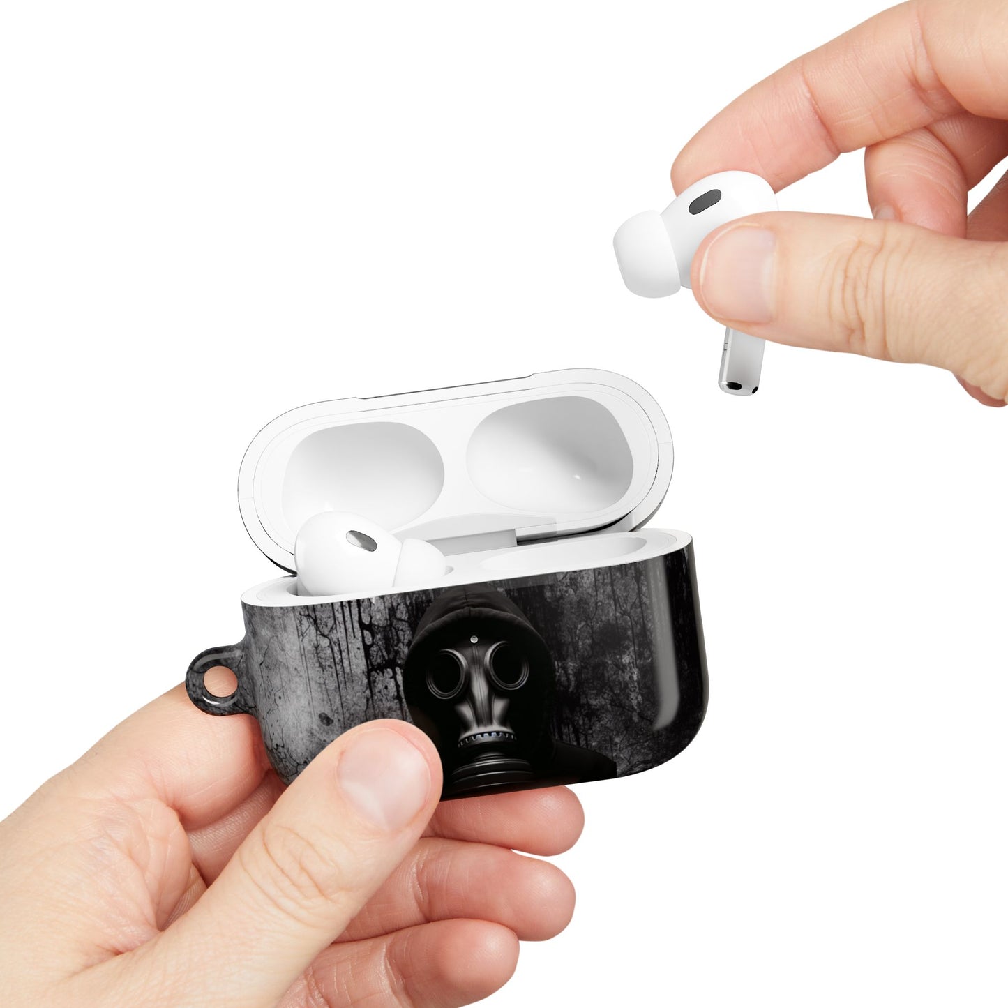 Gritty AirPod Cases - Urban Style, Tech Accessories, Music Lover Gift, Black & Gray Aesthetic, Unique Earbud Cases, Trendy Tech Gear