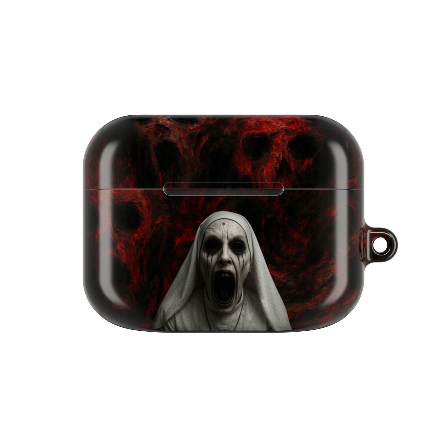 Horror-Themed AirPod Case, Spooky Earbud Cover, Unique Gift for Halloween, Gothic Design, Perfect for Music Lovers