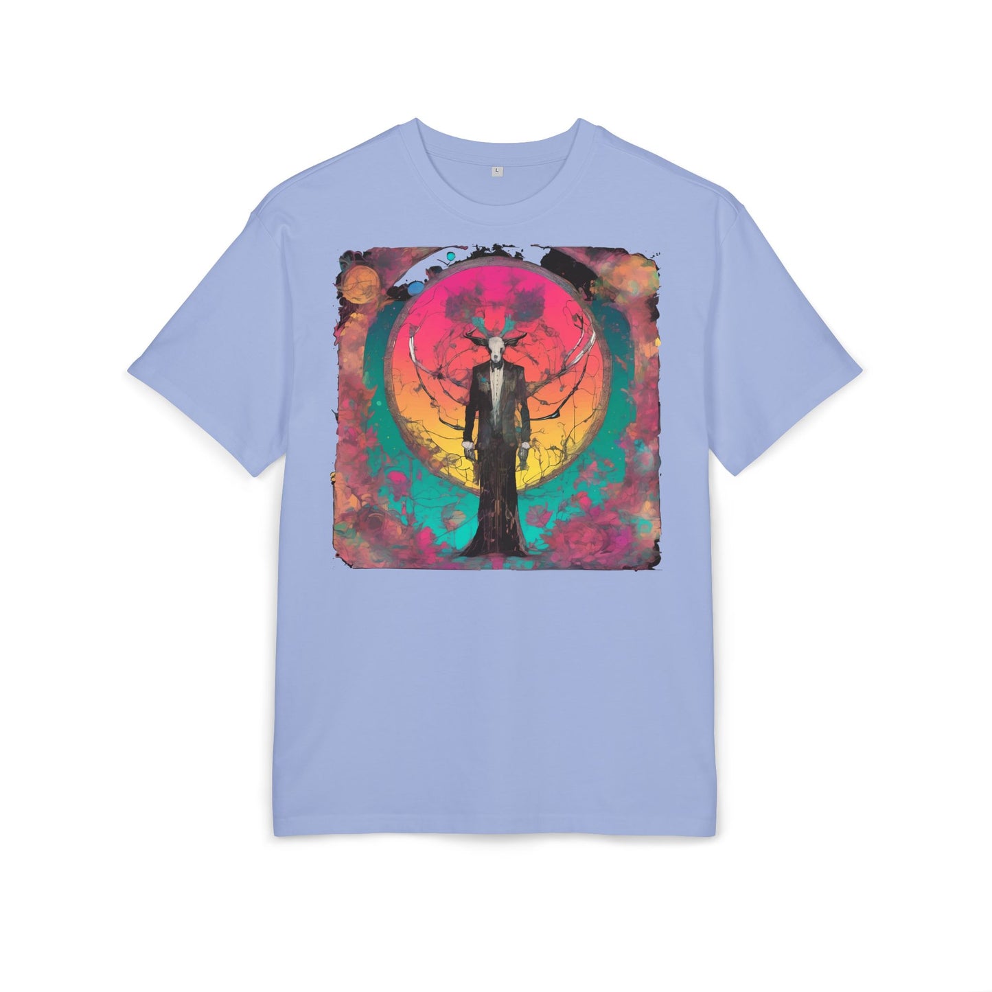 Vibrant Artistic Oversize Tee - Unisex Heavyweight T-Shirt, Bohemian Style, Gift for Art Lovers, Festival Wear, Casual Chic