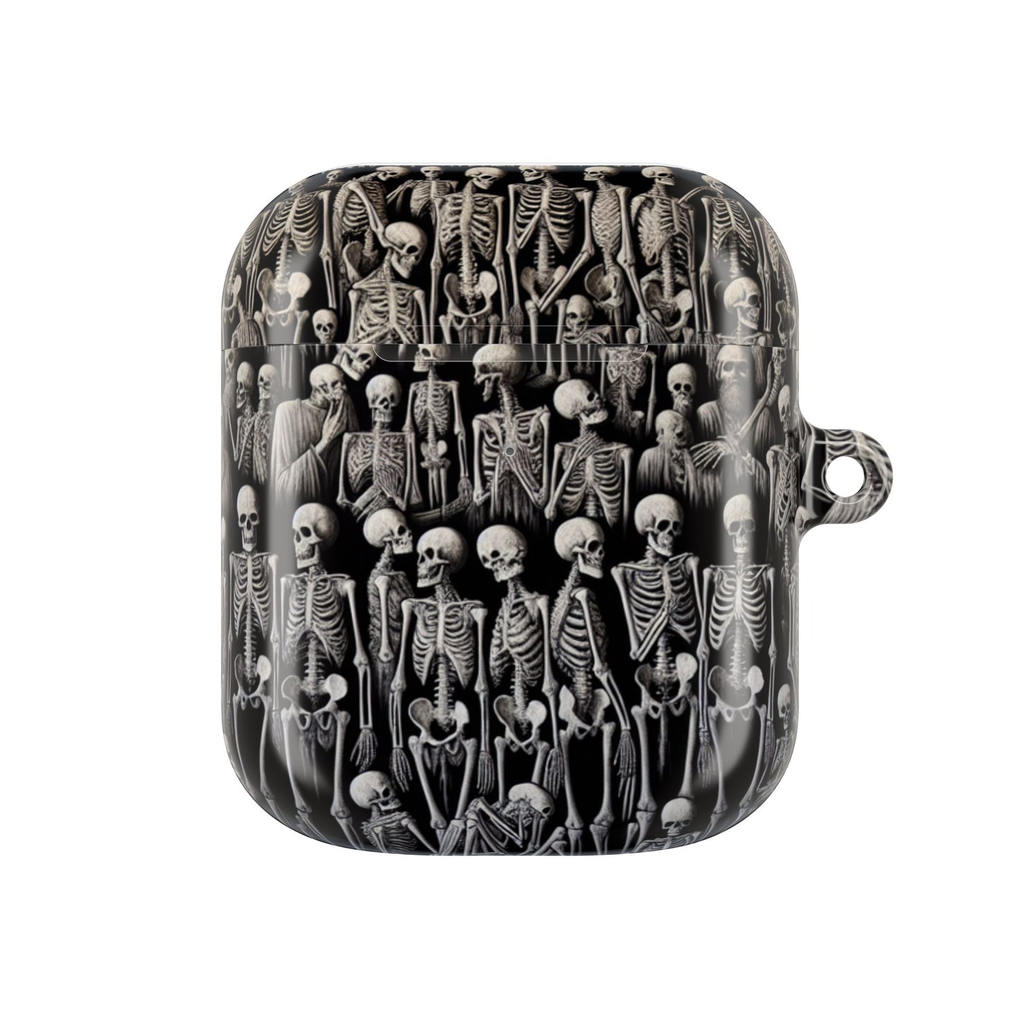 Skeleton Pattern AirPod Case, Cute Halloween Accessory, Spooky Gift for Music Lovers, Fun Phone Accessories, Unique Earbud Holder