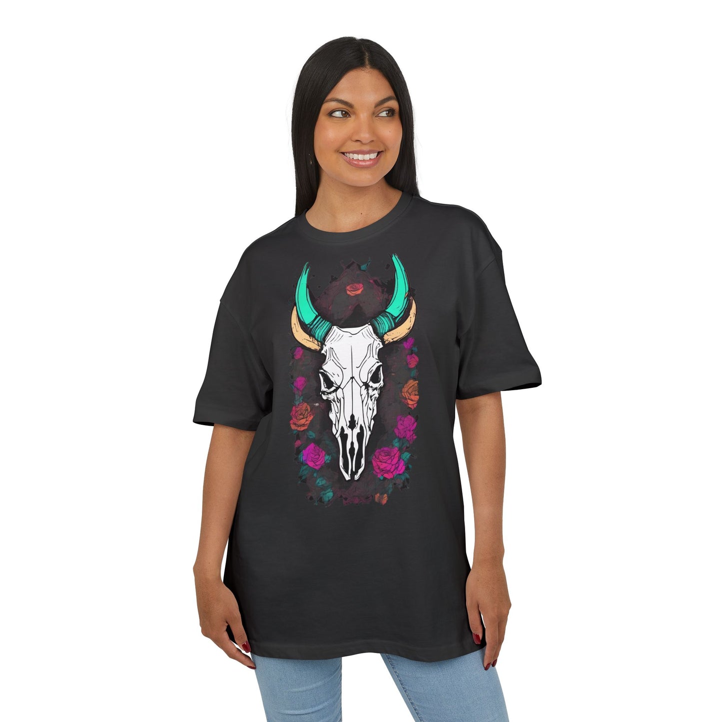 Bohemian Skull Graphic Tee, Unisex Heavy Oversize Tee, Cool Graphic T-Shirt, Festival Fashion, Casual Wear, Unique Gift Idea