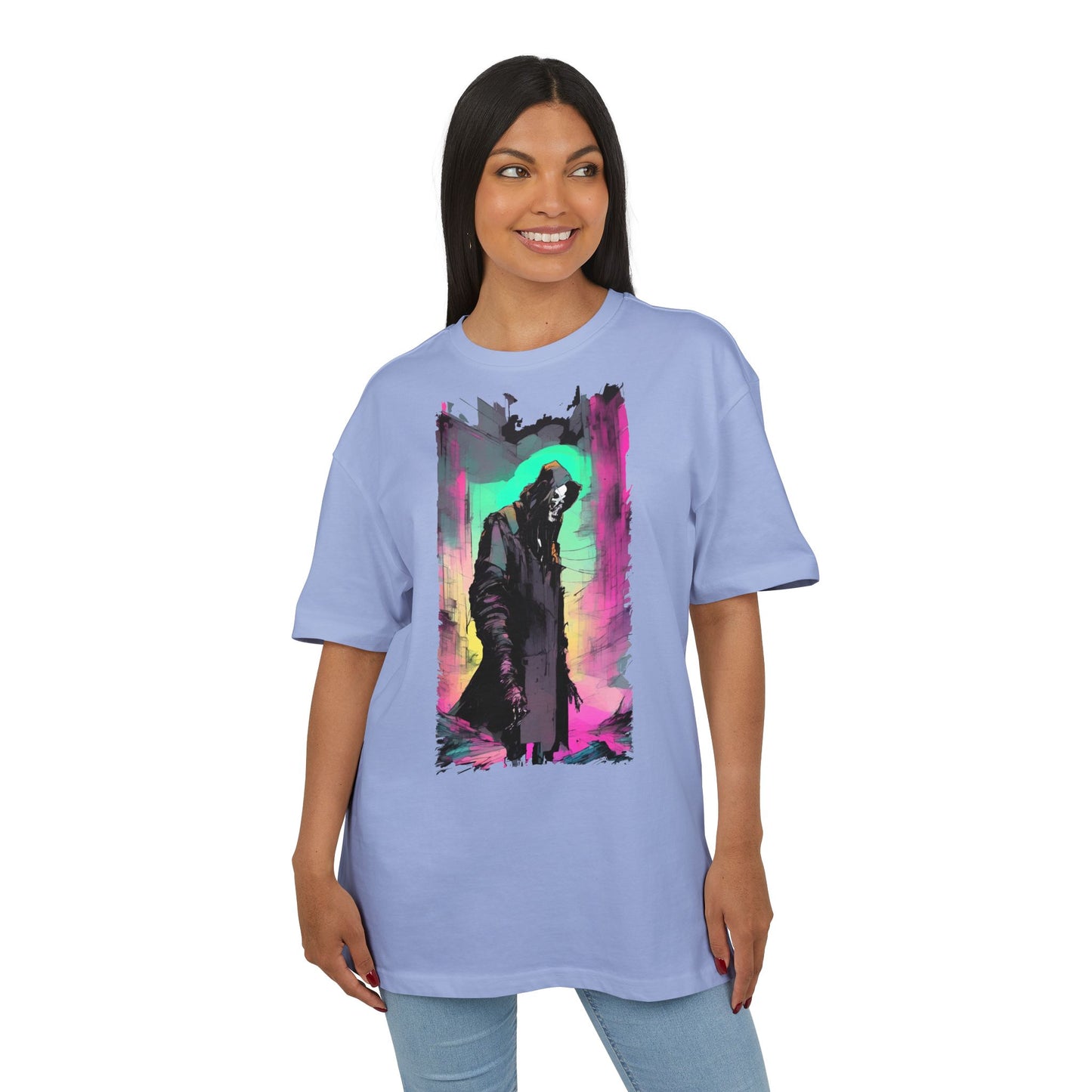Vibrant Oversize Graphic Tee, Unisex Heavy Tee, Streetwear, Casual Wear, Unique Art Shirt, Gift for Him/Her/Friends