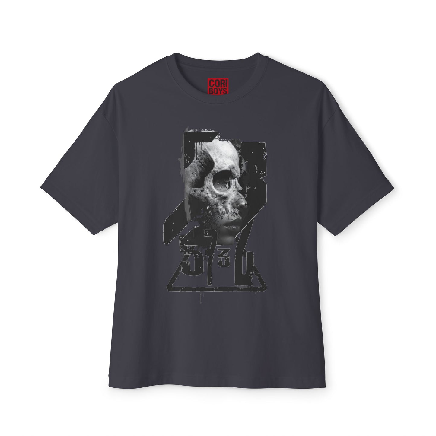 Edgy Graphic Tee, Unisex Oversized Boxy Tee, Goth Fashion Shirt, Casual Streetwear Top, Grunge Style Tee, Perfect Gift for Halloween