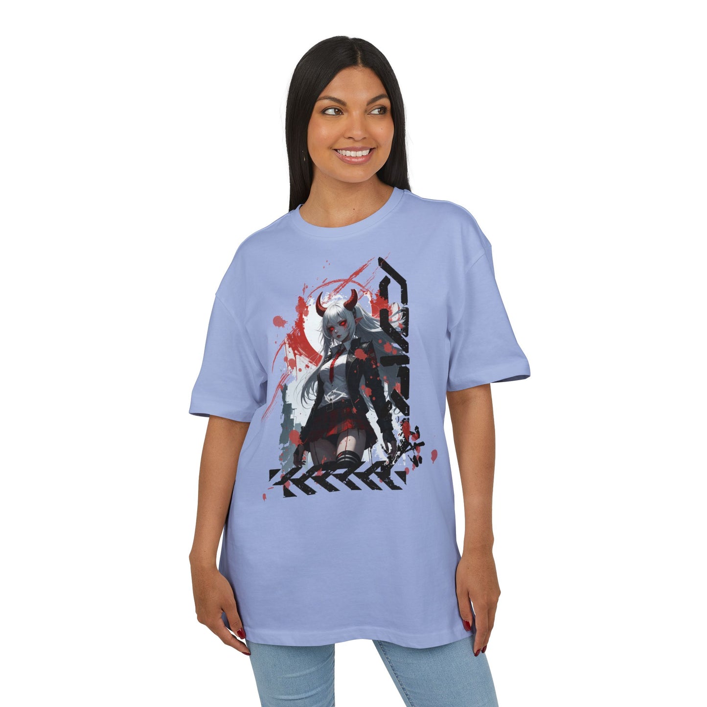 Unique Graphic Loose Fit Tee, Oversized T-Shirt, Streetwear Style, Trendy Casual Wear, Gift for Anime Lovers, Art-Inspired Fashion