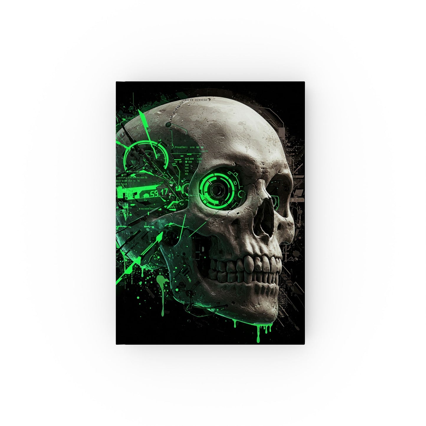 Gothic Skull Hard Backed Journal - Perfect for Writers, Halloween, Art Lovers, Gift Ideas, Note Taking
