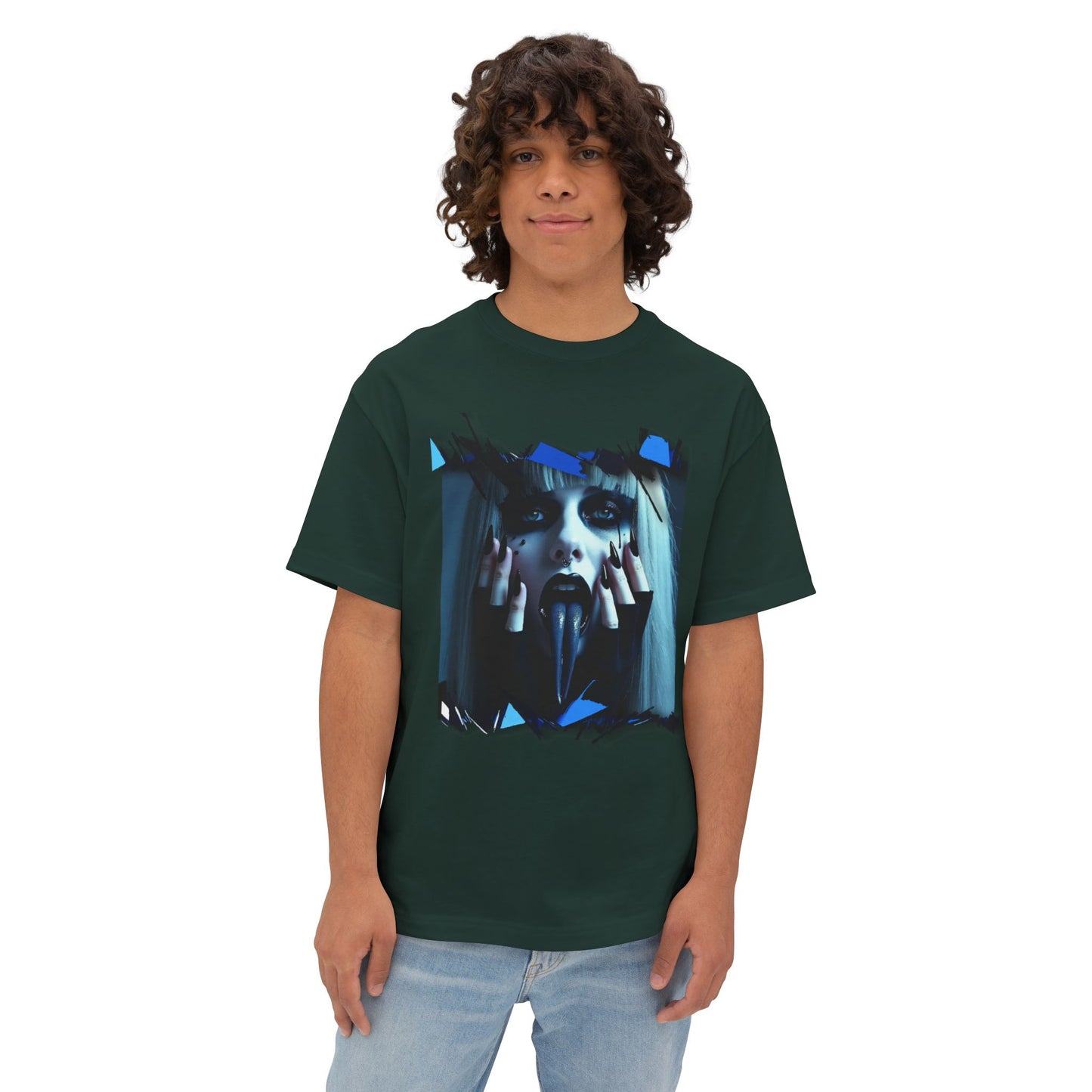 Edgy Oversized Tee - Unisex Graphic Shirt, Streetwear Fashion, Unique Gift for Him/Her, Casual or Trendy Look, Art Enthusiast Apparel