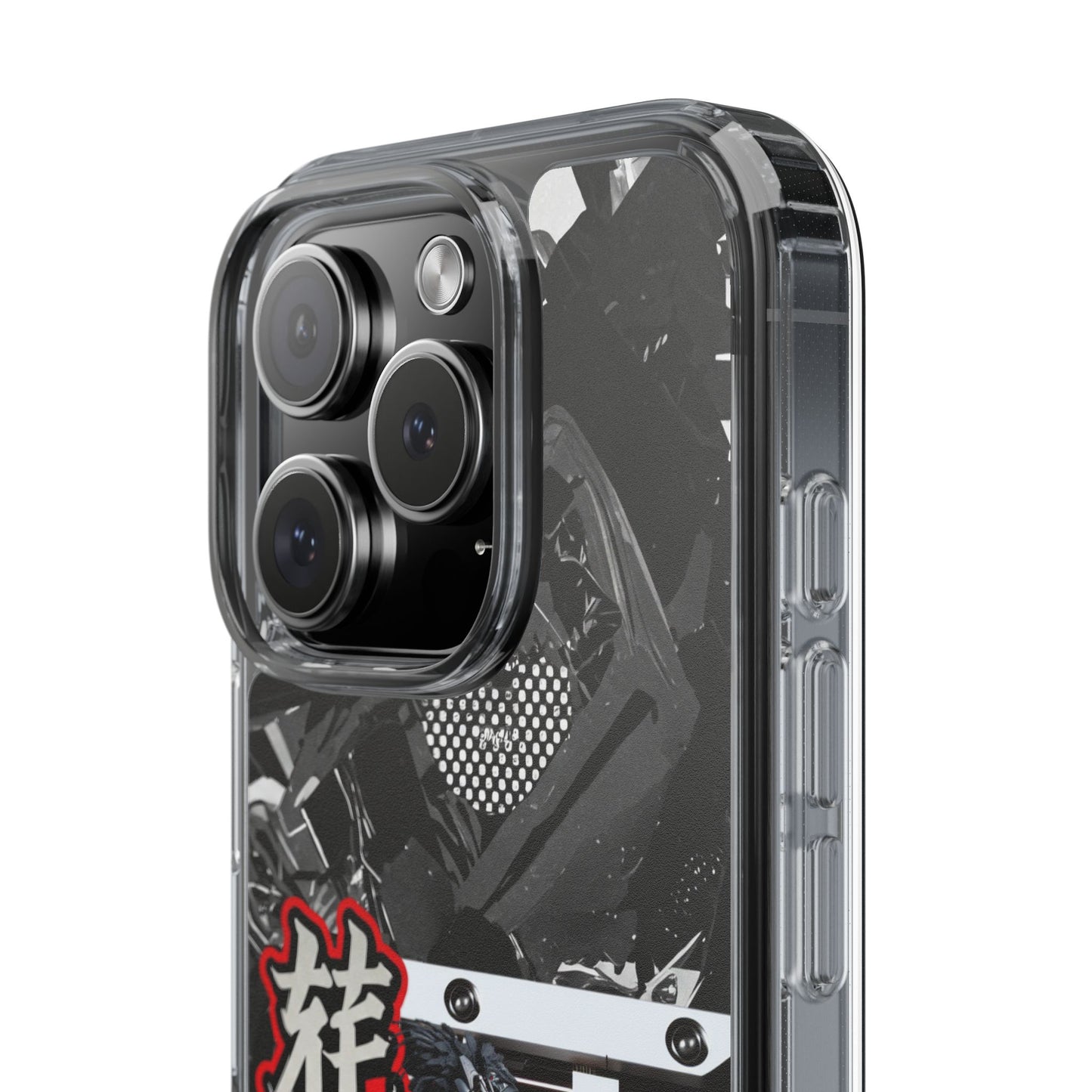 Clear Phone Case with Stylish Graphic Design for Tech Enthusiasts