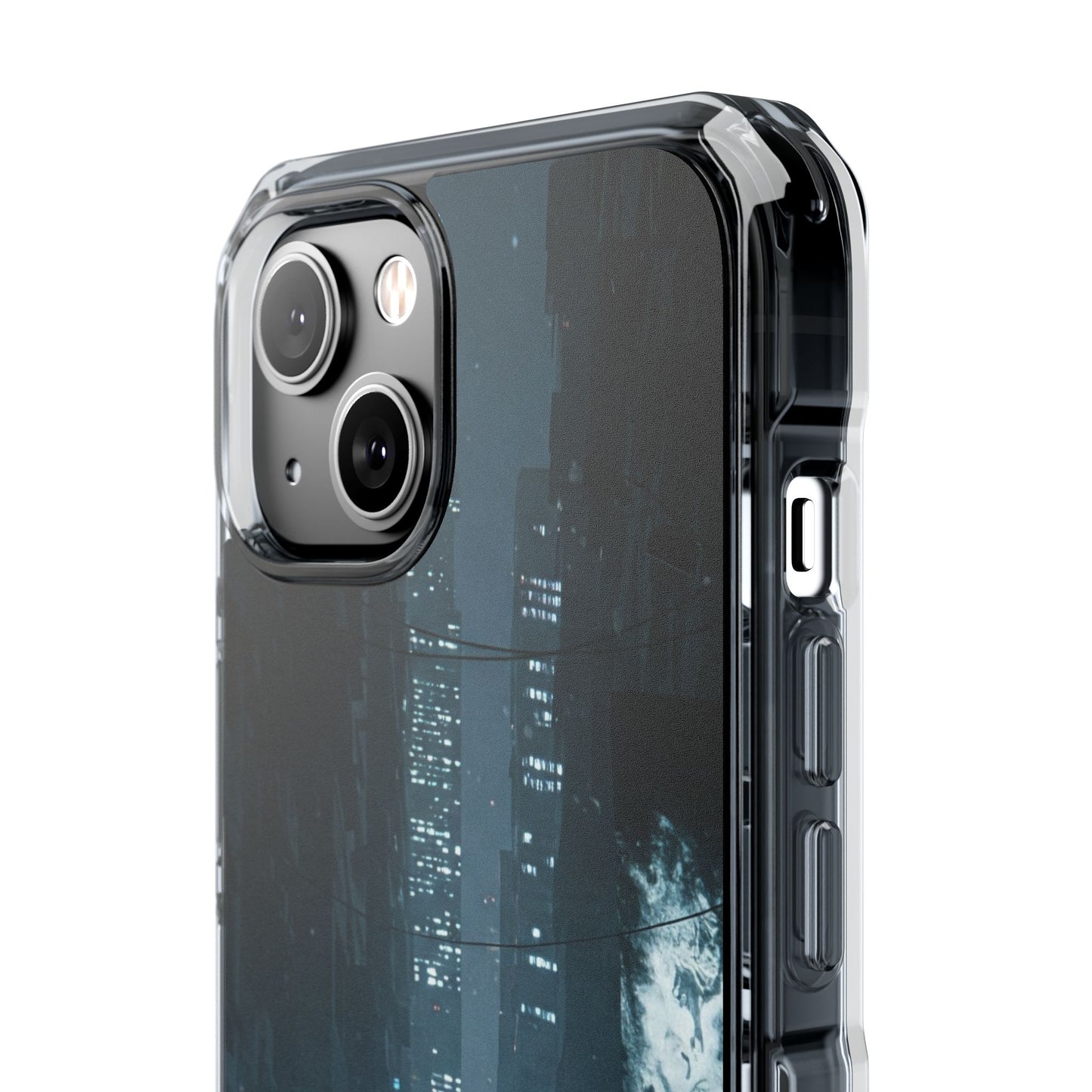 Magnetic Clear Impact Cases for Phones | Urban Nightscape Design | Unique Phone Accessories, Gift for Tech Lovers, Protective Cases