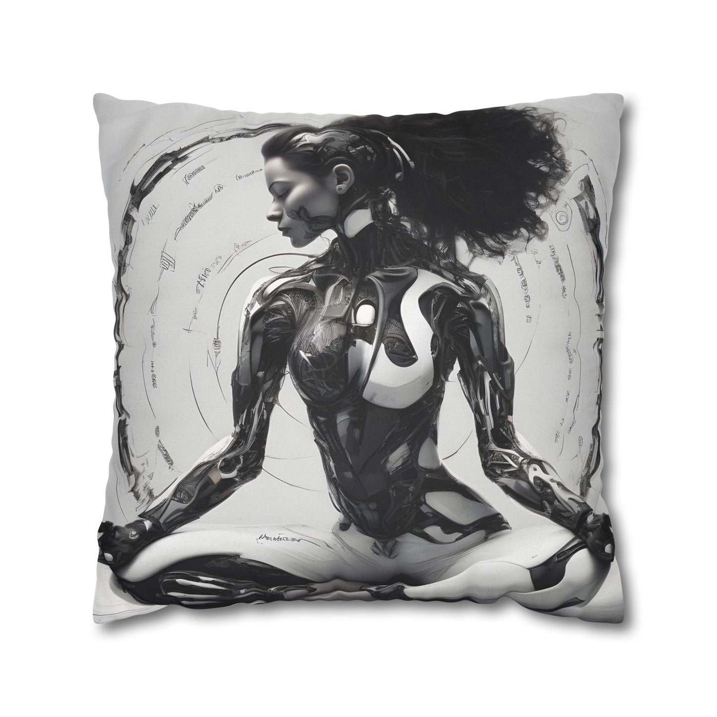 Square Pillowcase with Edgy Futuristic Design