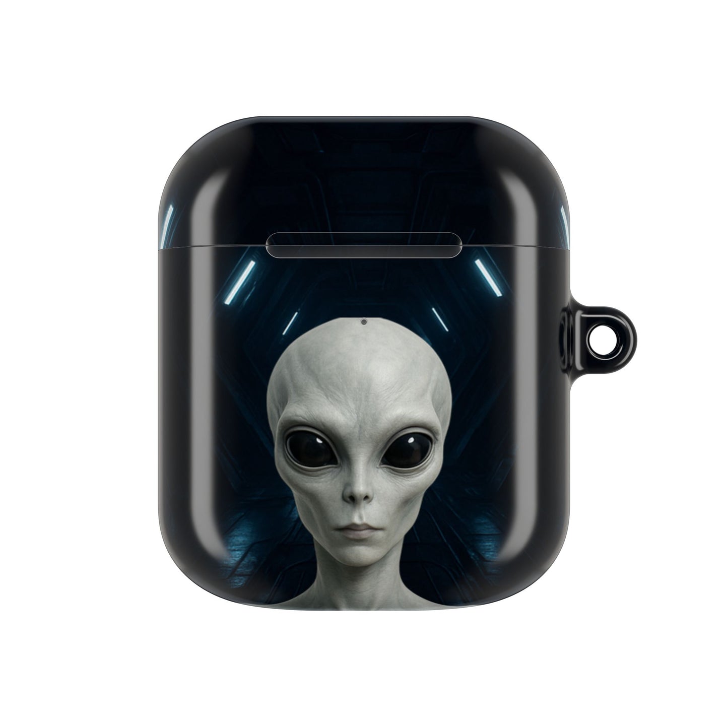 Alien-Themed AirPod Case, Funky Wireless Earbud Cover, Sci-Fi Gift for Music Lovers, Unique Tech Accessory, Halloween Present, Trendy Gadget