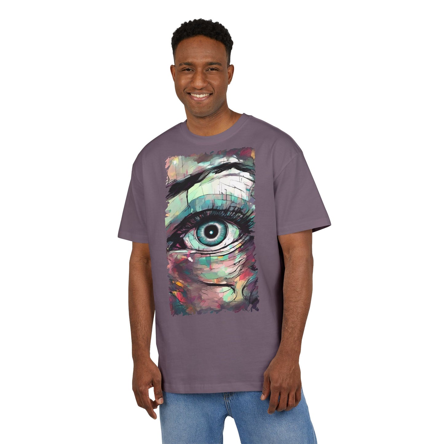 Artistic Eye Oversized Tee | Colorful Graphic T-Shirt, Unisex Shirt, Casual Fashion, Trendy Streetwear, Unique Gift Idea