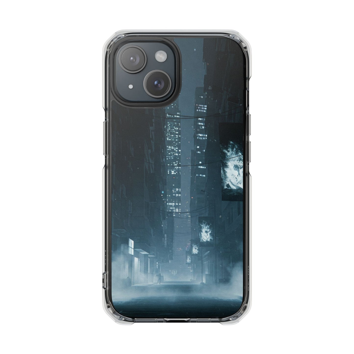 Magnetic Clear Impact Cases for Phones | Urban Nightscape Design | Unique Phone Accessories, Gift for Tech Lovers, Protective Cases