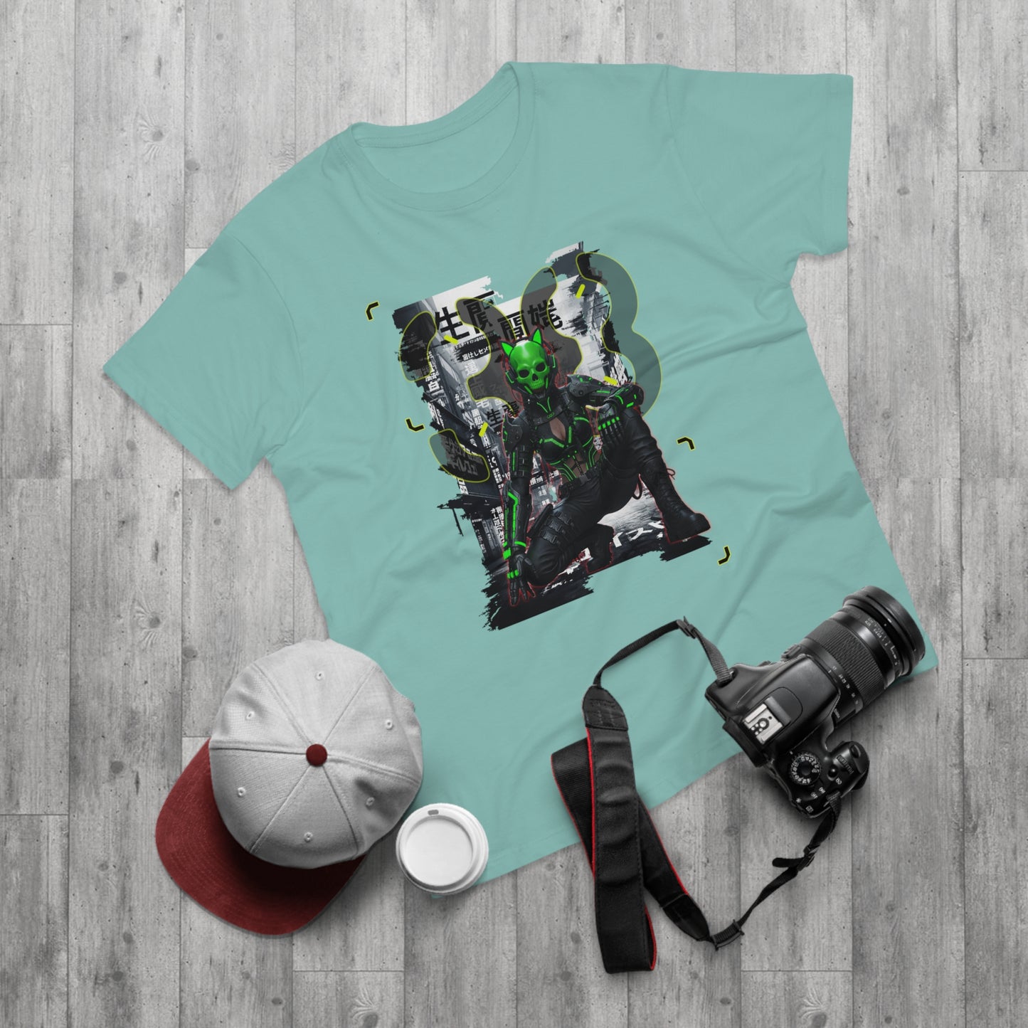 Cyberpunk Graphic Tee, Futuristic T-Shirt, Unisex Casual Wear, Unique Gift for Gamers, Trendy Streetwear, Sci-Fi Clothing