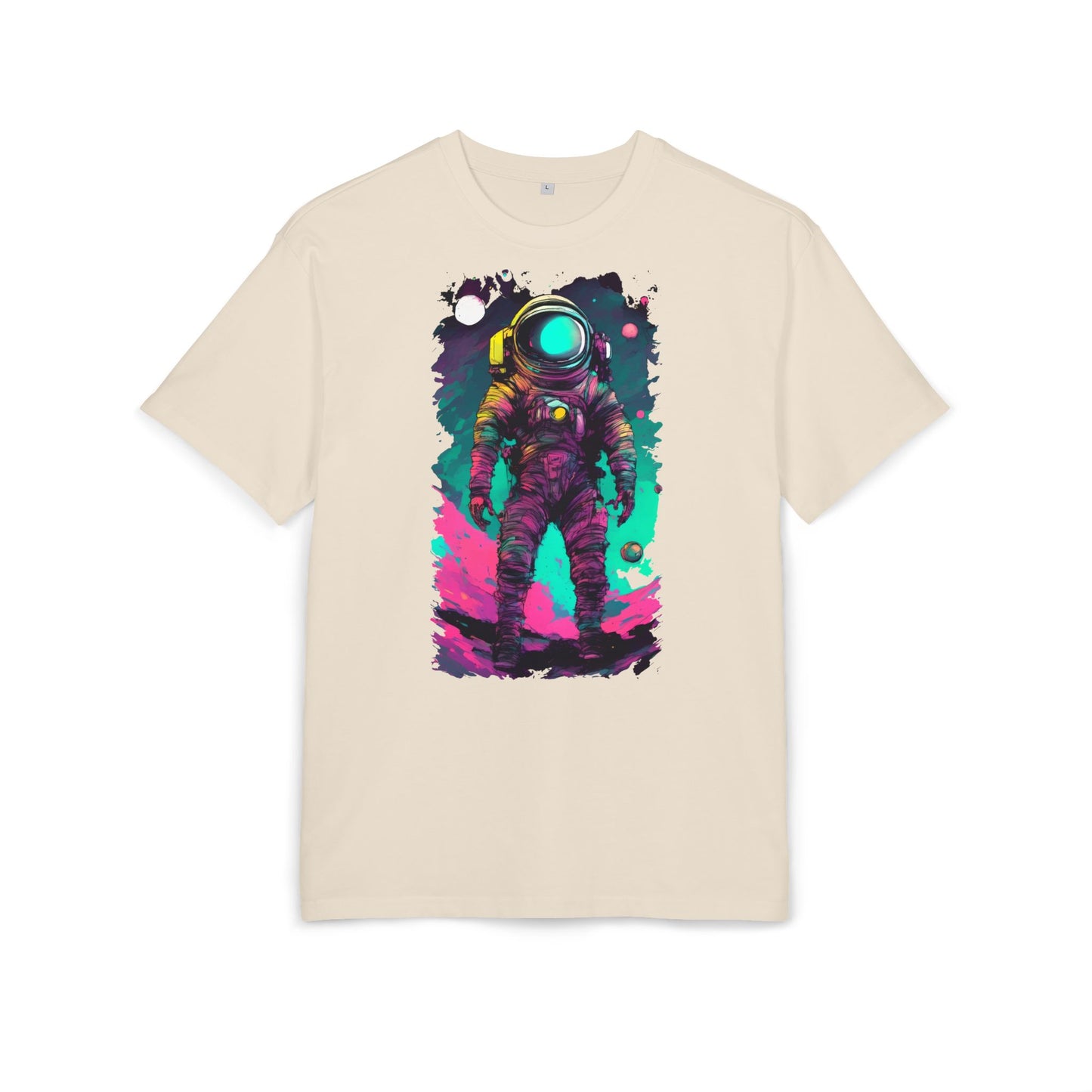 Cosmic Astronaut Tee, Unisex Oversize Tee, Space Graphic Shirt, Retro Astronaut T-Shirt, Gift for Space Lovers, Unique Graphic Tee