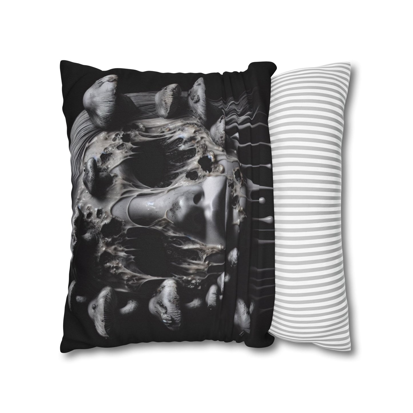 Dark Art Decorative Pillowcase, Gothic Home Decor, Statement Cushion Cover, Unique Gift for Art Lovers, Halloween Decor