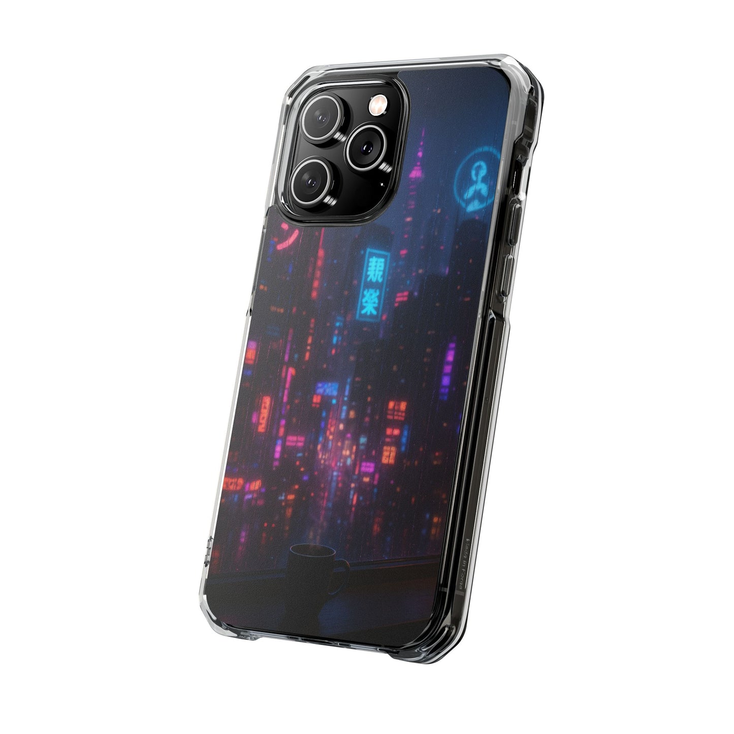 Neon City Phone Case - Magnetic Clear Impact Cases, Customizable Phone Cover, Gifts for Tech Lovers, Stylish Protection, Modern Design