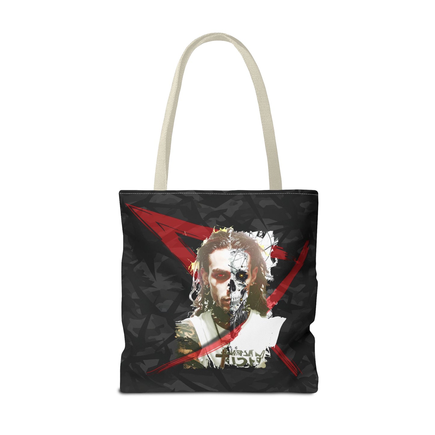 Edgy Graphic Tote Bag, Cool Tote for Concerts, Alternative Fashion, Gift for Music Lovers, Everyday Carry