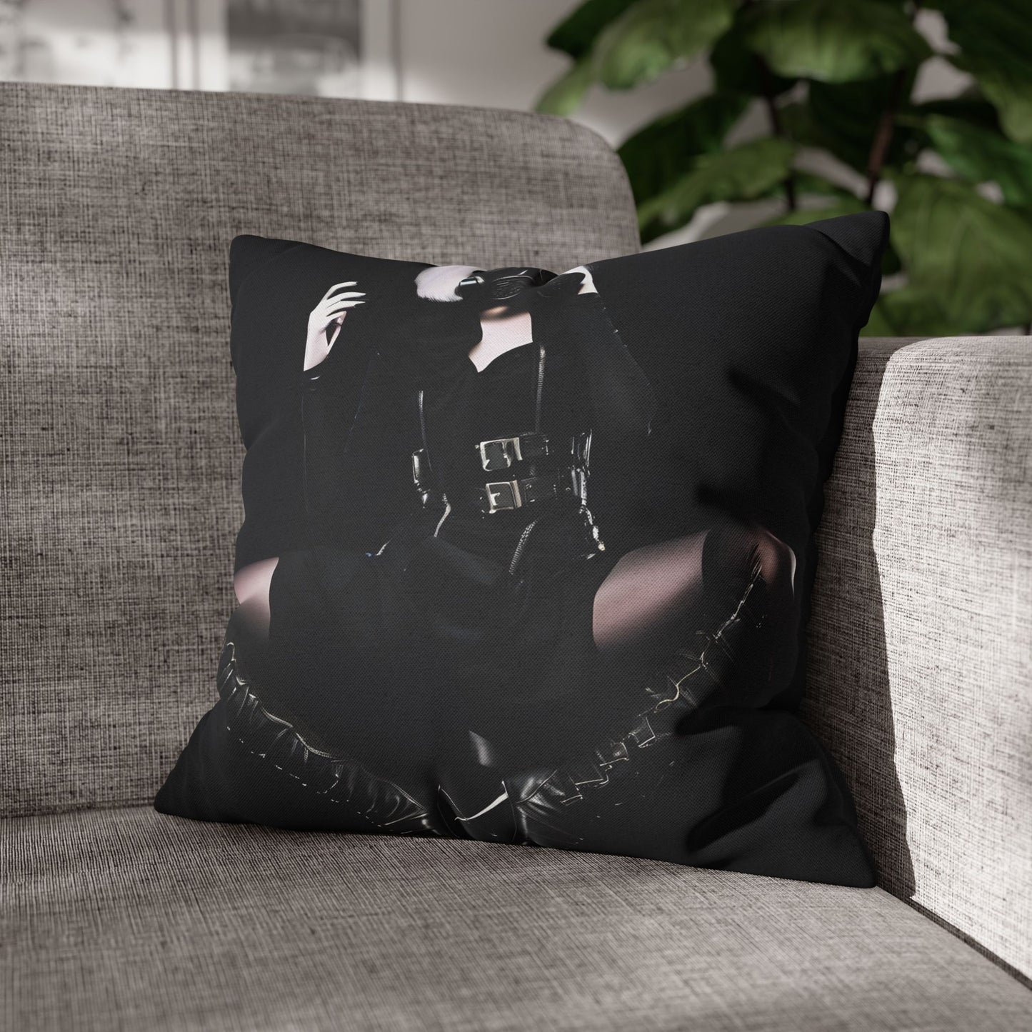 Gothic Glam Pillows, Square Cushion Covers, Elegant Home Decor, Statement Throw, Dark Aesthetic Gifts, Modern Bedroom Accent