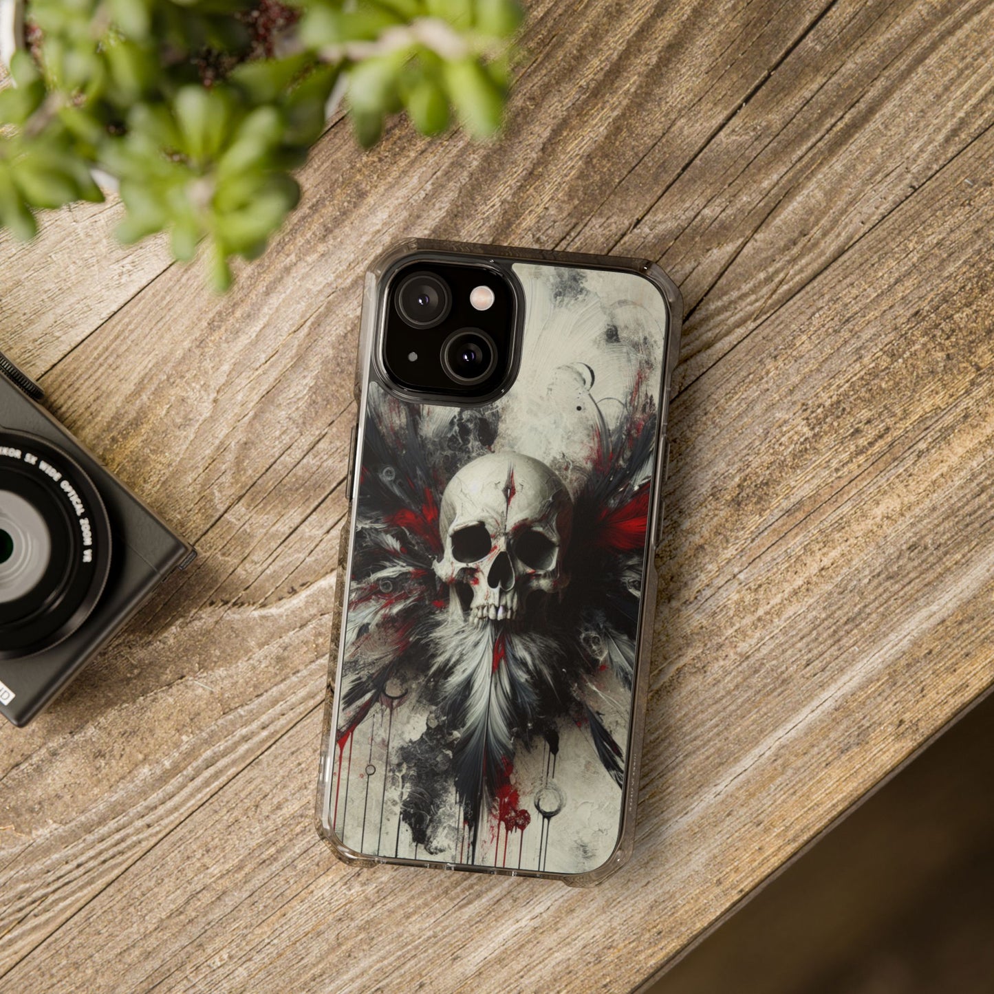 Gothic Skull Phone Case, Unique iPhone Cover, Edgy Smartphone Protector, Halloween Gift, Alternative Accessories