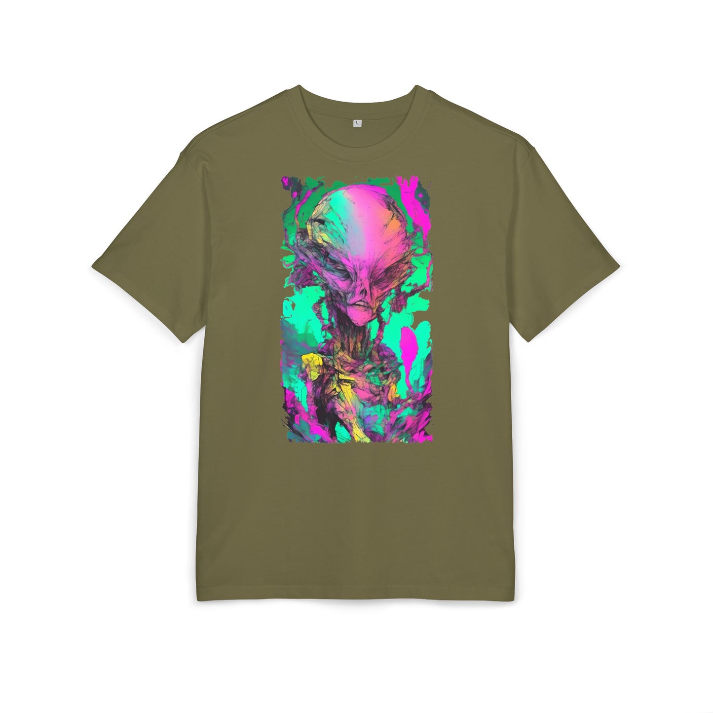 Alien Art Unisex Oversize Tee, Graphic Tee, Casual Style, Streetwear, Unique Gift, Statement Piece