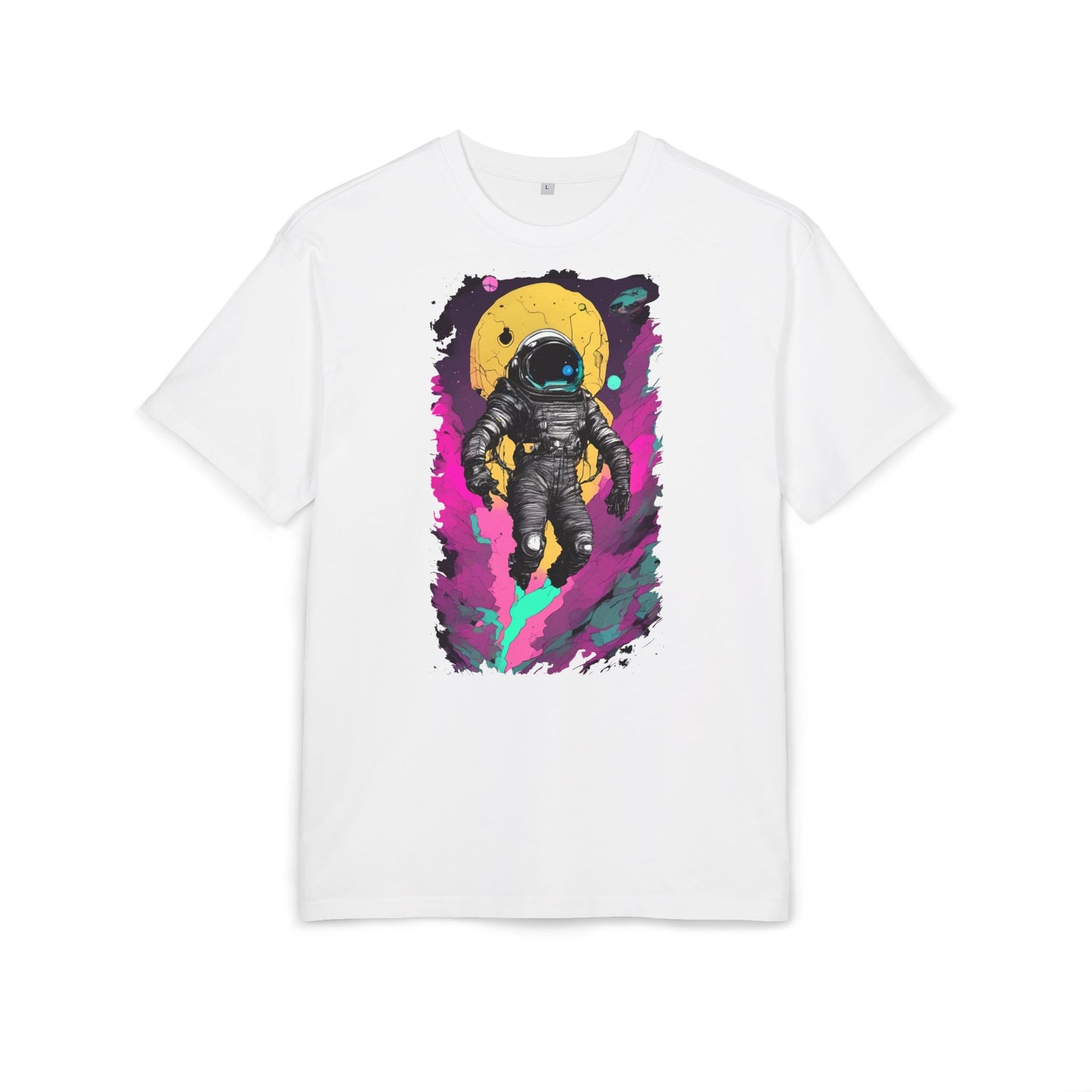 Cosmic Astronaut Tee, Unisex Oversize Tee, Space Graphic Shirt, Retro Astronaut T-Shirt, Gift for Space Lovers, Unique Graphic Tee