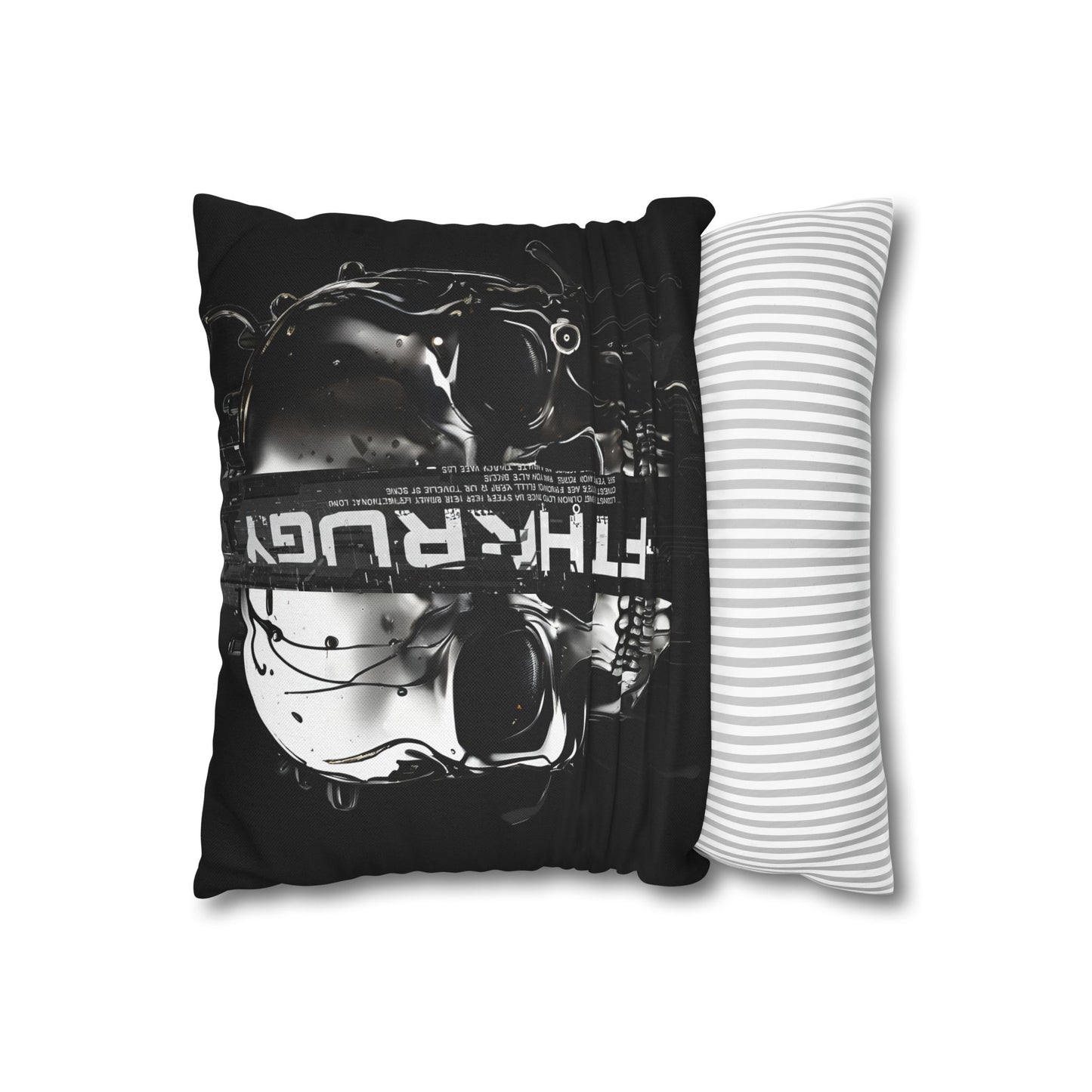 Gothic Skull Pillowcase - Edgy Home Decor, Alternative Gift, Bedroom Accent, Halloween Decor, Boho Pillow Cover