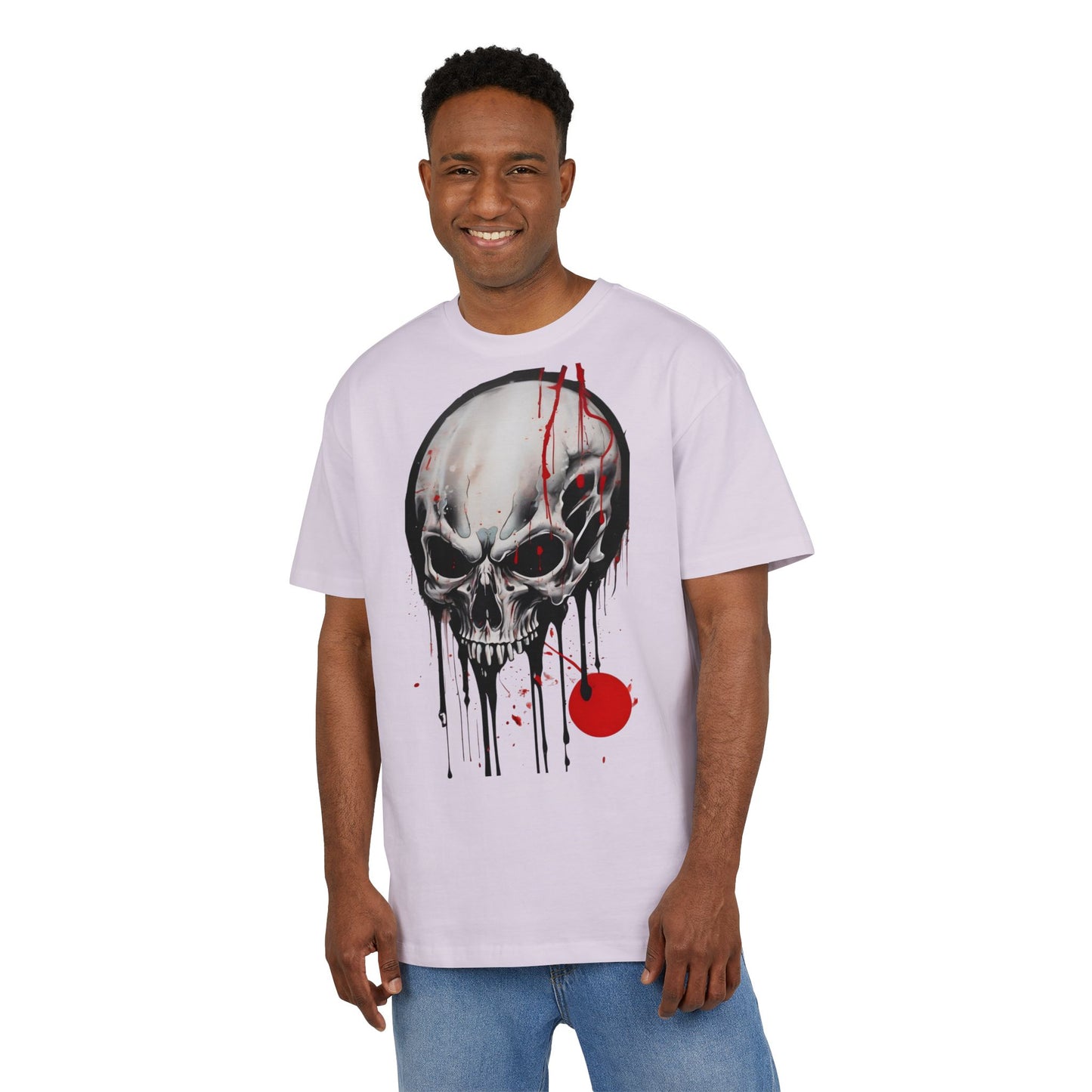 Gothic Skull Oversized Tee - Trendy Streetwear for Music Lovers, Grunge Style, Halloween Costume, Alternative Fashion, Graphic Tee