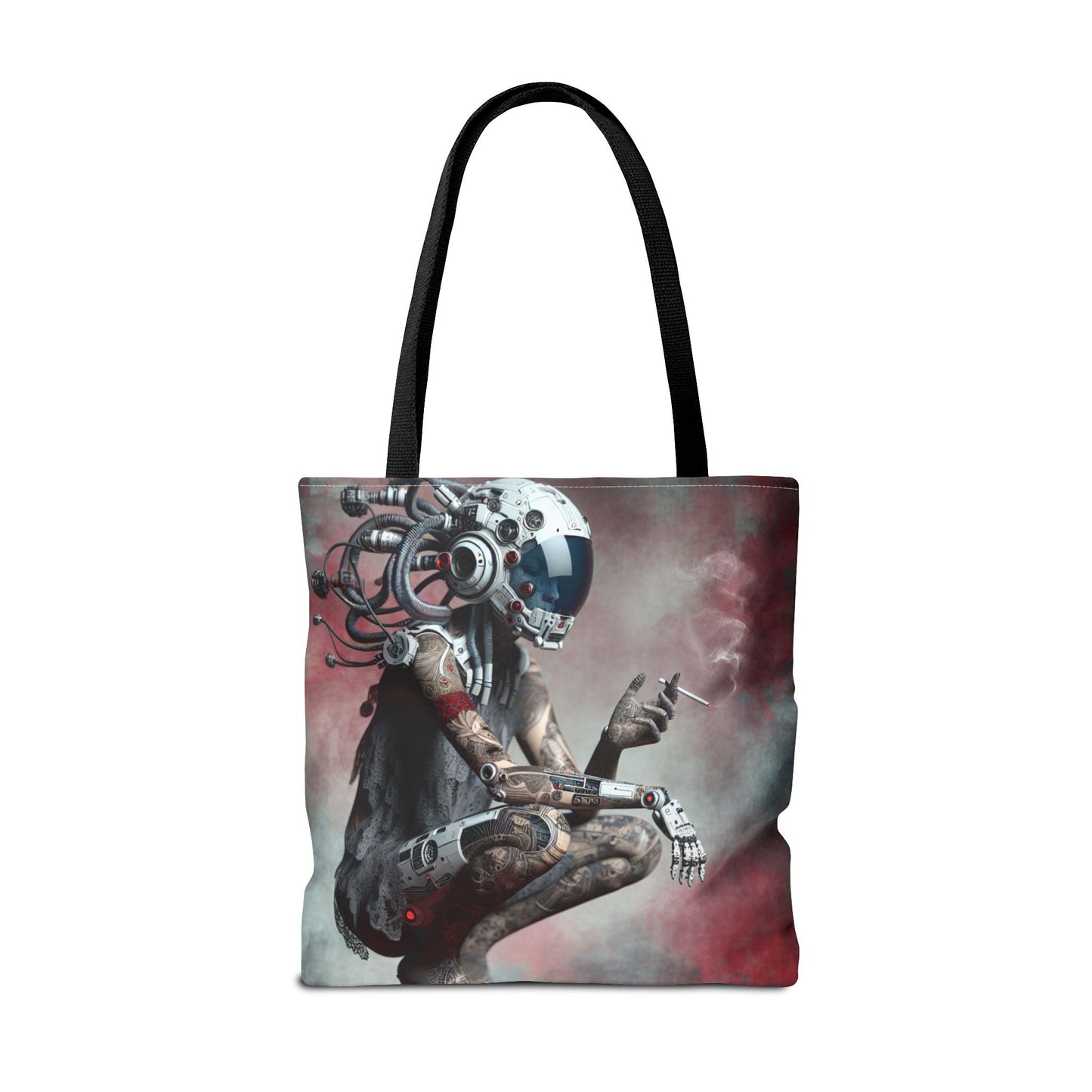 Futuristic Cyborg Tote Bag | Eco-Friendly Carryall for Sci-Fi Lovers, Gift for Tech Enthusiasts, Stylish Everyday Use
