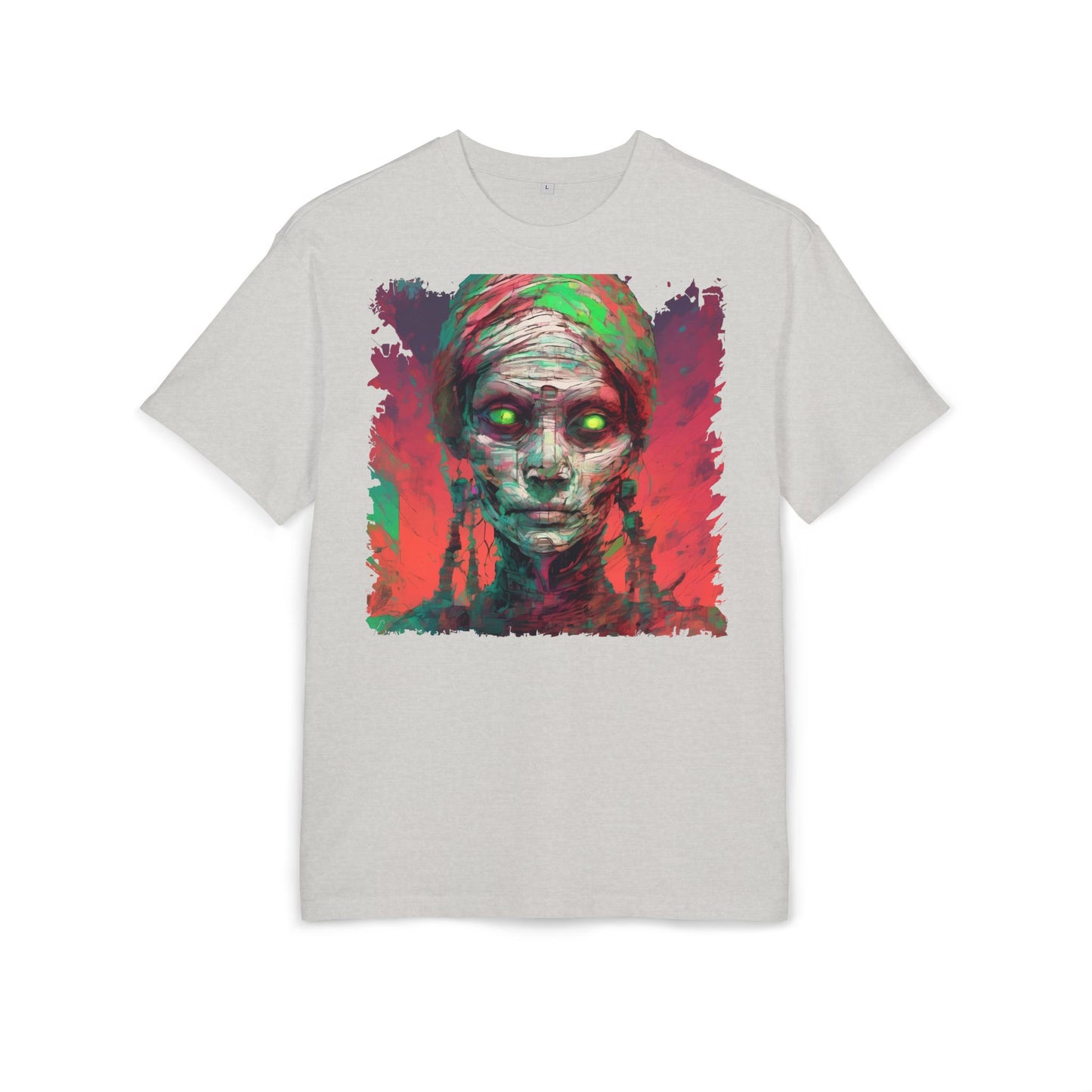 Horror-Inspired Unisex Oversize Tee, Spooky Graphic Shirt, Halloween Outfit, Unique Art Tee, Ghoulish Casual Wear, Perfect for Parties