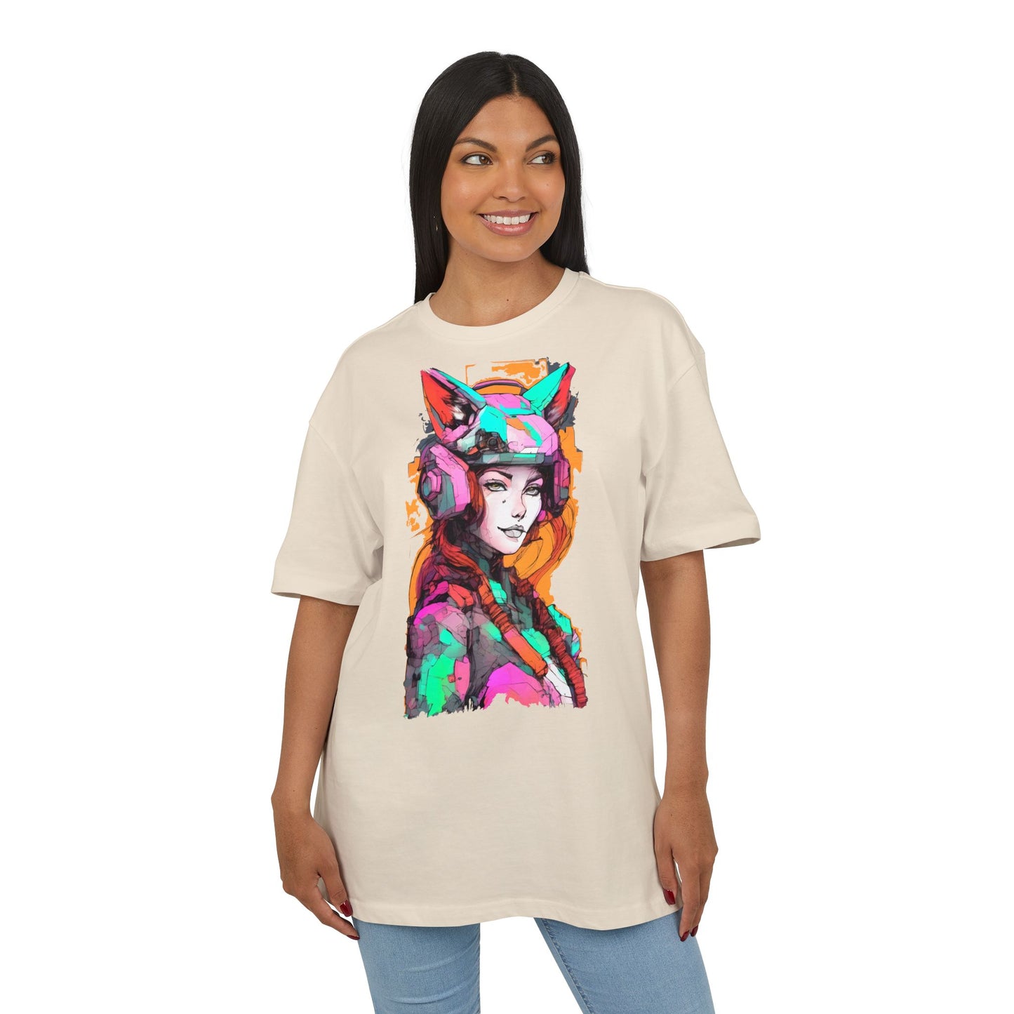 Colorful Artistic Oversized Tee, Graphic T-Shirt, Unisex Casual Wear, Bohemian Style, Gift for Art Lovers, Statement Fashion