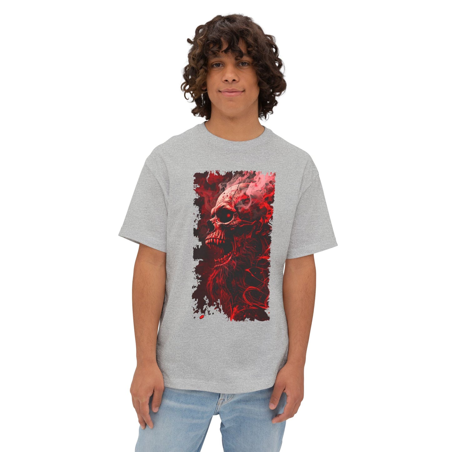 Gothic Skull Graphic Tee, Unisex Oversized T-Shirt, Edgy Streetwear, Halloween Apparel, Alternative Fashion, Gift for Goth Friends