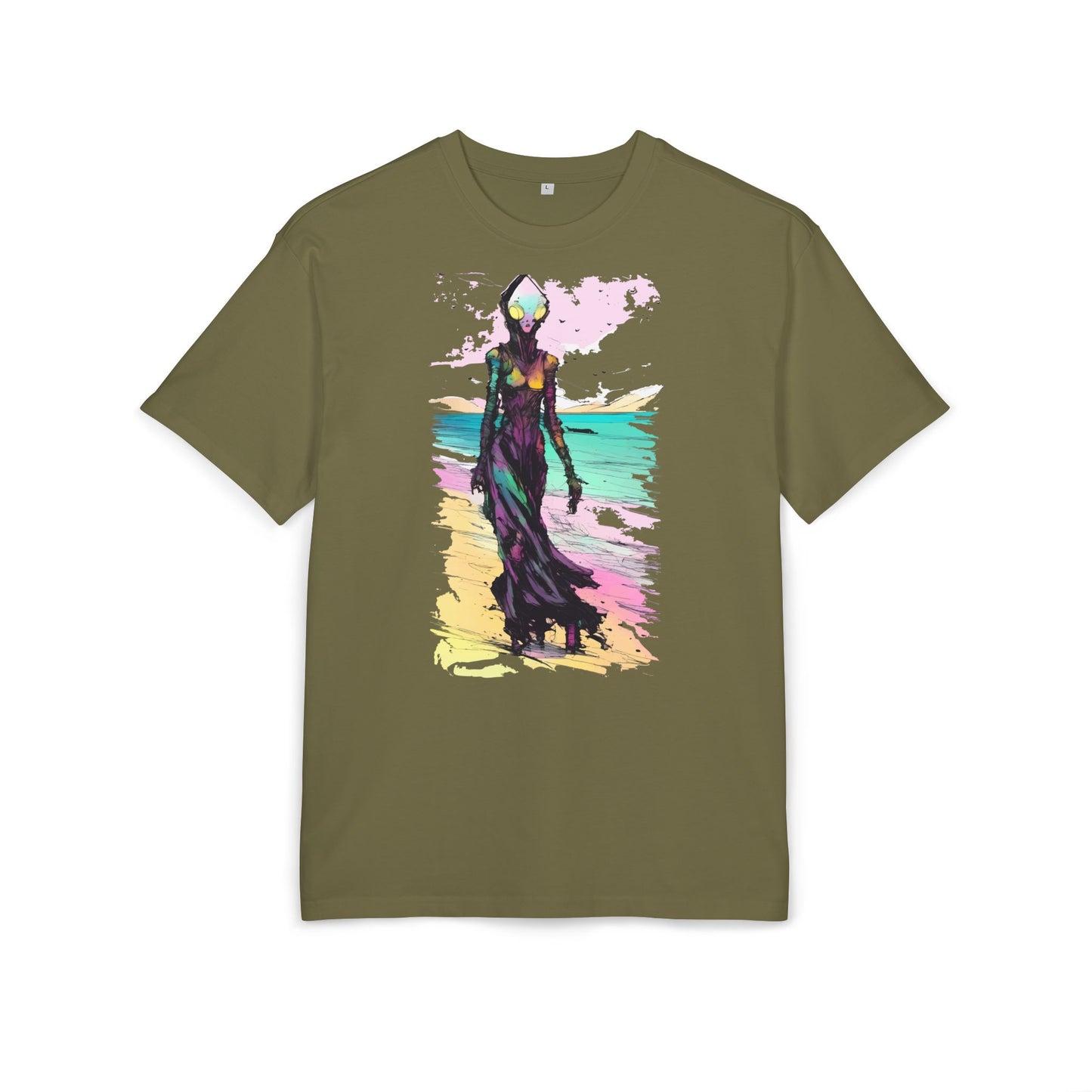 Beach Vibes Oversize Tee - Artistic Graphic Tee, Summer Style, Unisex T-Shirt, Boho Fashion, Casual Wear