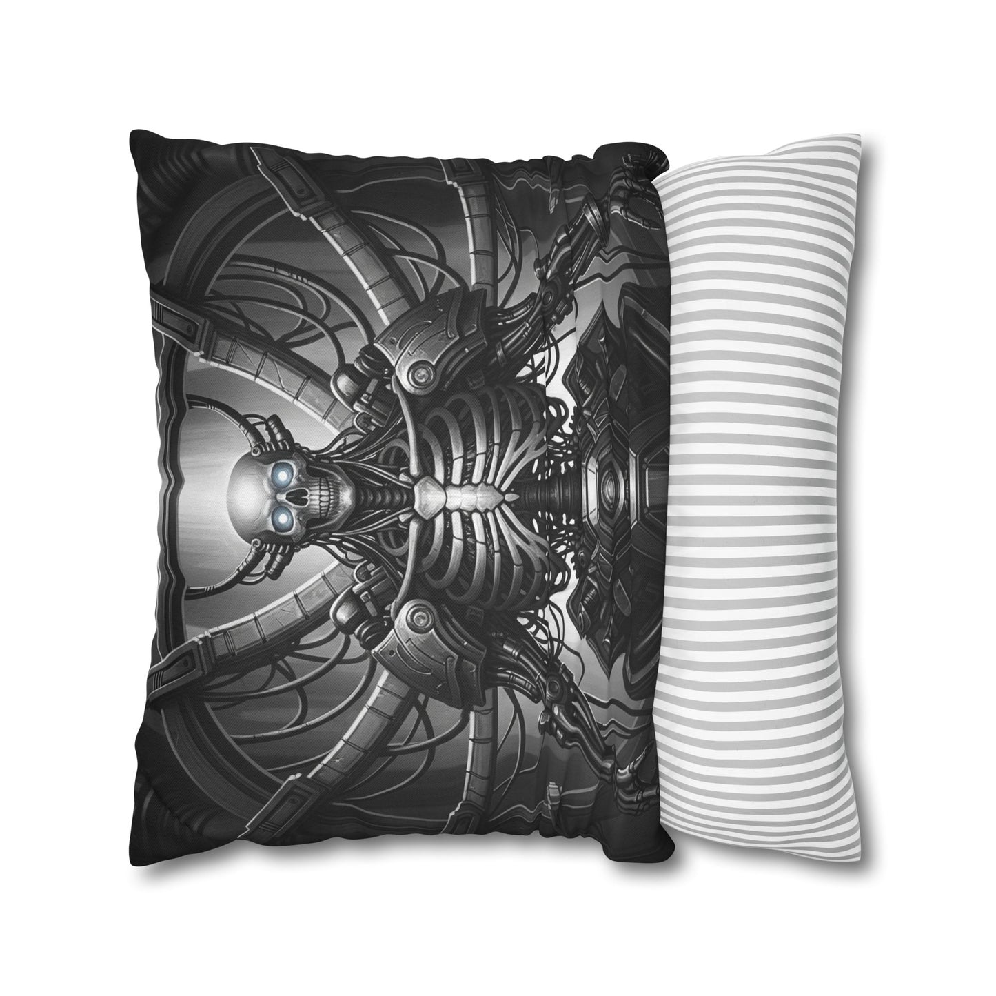 Gothic Skeleton Pillowcase - Dark Decor for Halloween, Bohemian Home, Gothic Style, Sofa Cushion, Unique Gift