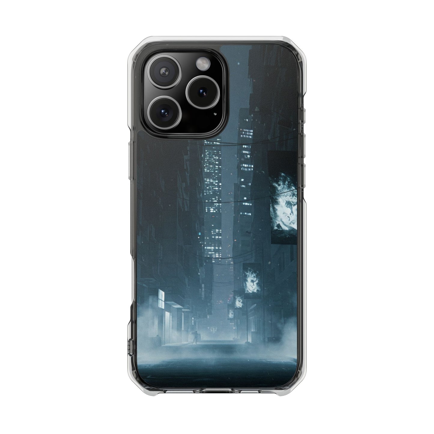 Magnetic Clear Impact Cases for Phones | Urban Nightscape Design | Unique Phone Accessories, Gift for Tech Lovers, Protective Cases