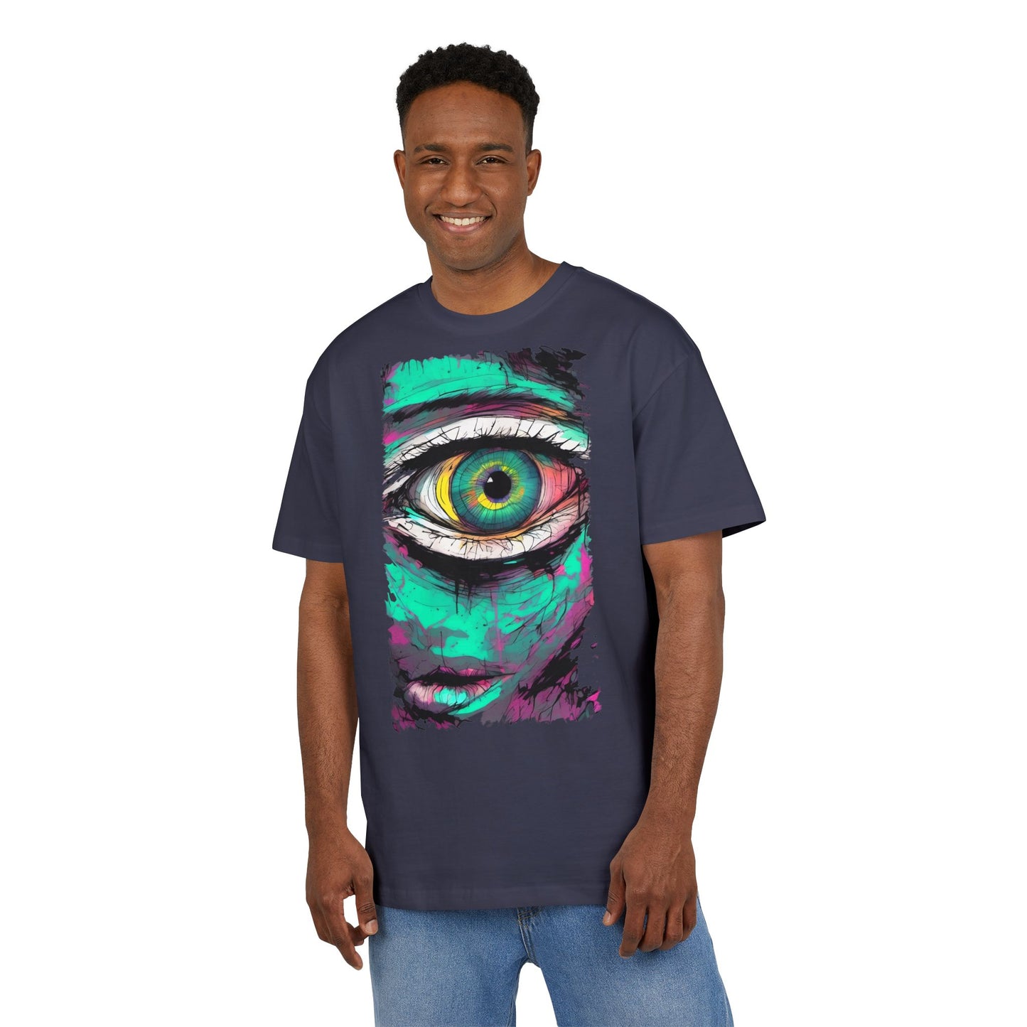 Stylish Eye Graphic Tee, Unisex Oversized T-Shirt, Casual Wear, Street Style, Gift for Art Lovers, Funky Apparel