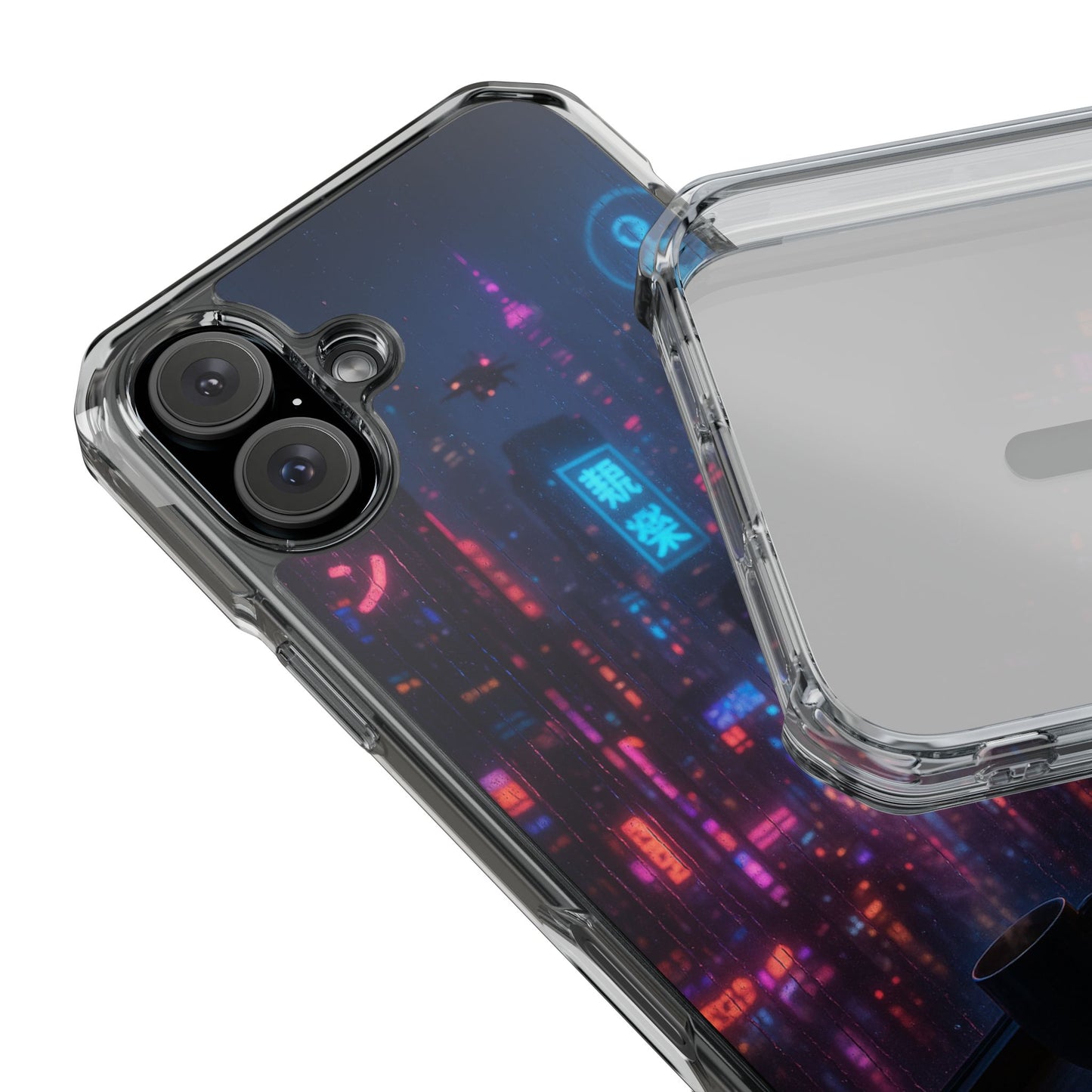 Neon City Phone Case - Magnetic Clear Impact Cases, Customizable Phone Cover, Gifts for Tech Lovers, Stylish Protection, Modern Design