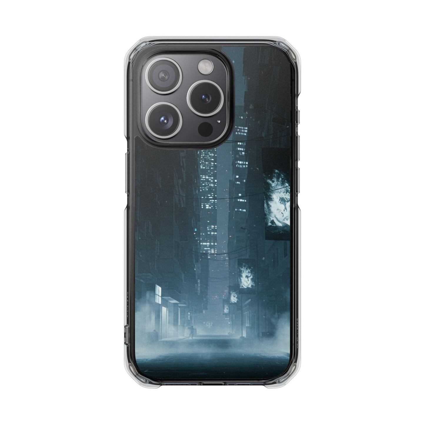 Magnetic Clear Impact Cases for Phones | Urban Nightscape Design | Unique Phone Accessories, Gift for Tech Lovers, Protective Cases