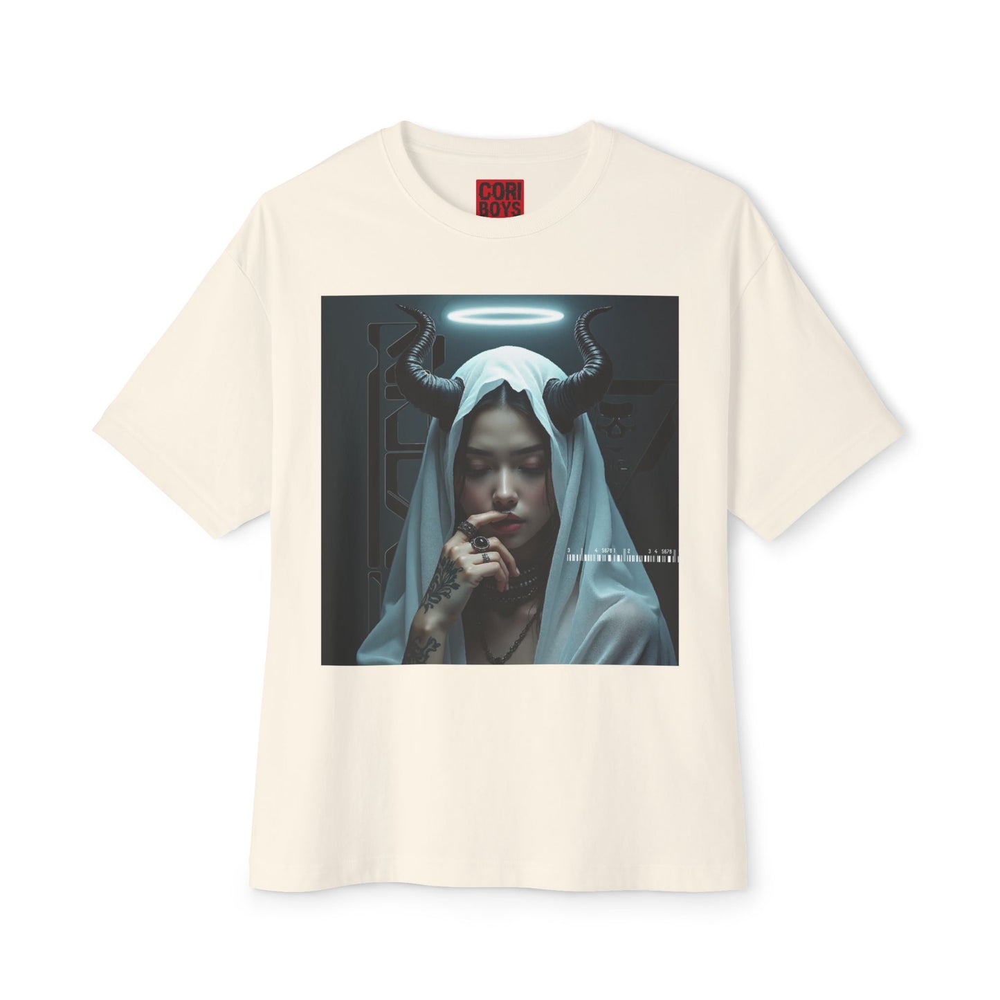 Gothic Inspired Oversized Tee - Perfect for Halloween, Music Festivals, Casual Wear, Alternative Fashion, Unique Gift Ideas