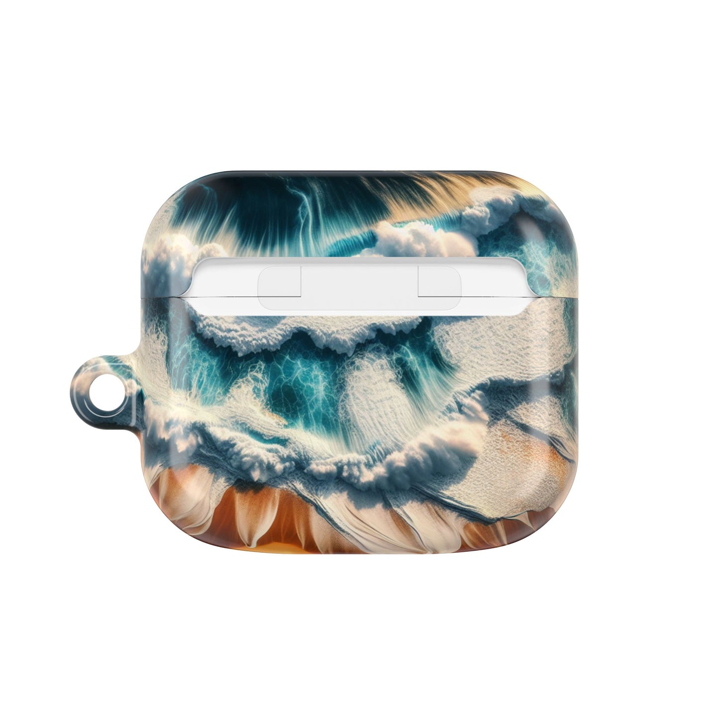 Ocean Wave AirPod Case - Waterproof Protection, Trendy Accessories for Summer, Beach Lover Gift, Cute Tech Cover, Tropical Aesthetic