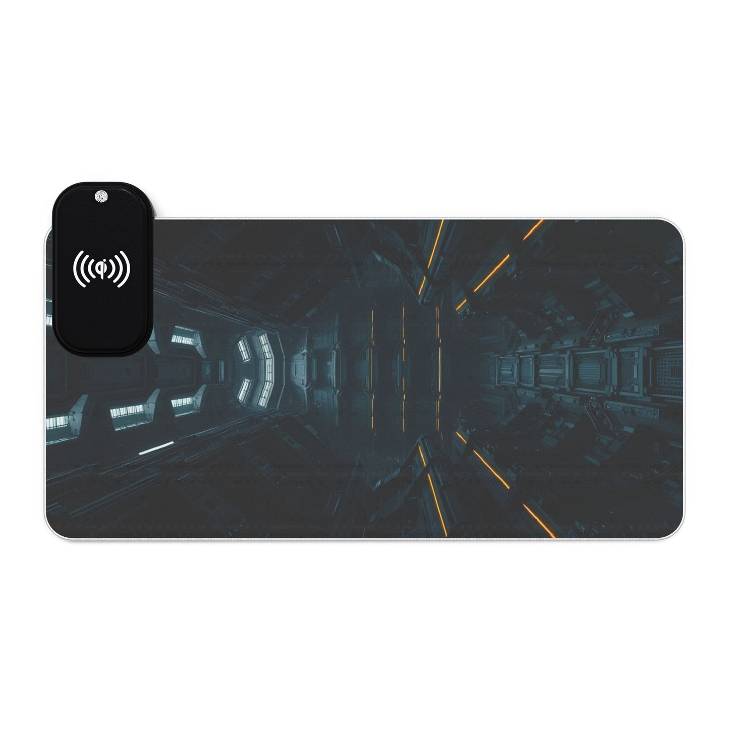 LED Gaming Mouse Pad with Wireless Charging, RGB Desk Accessory for Gamers, Stylish Home Office Decor, Perfect Gift for Tech Lovers