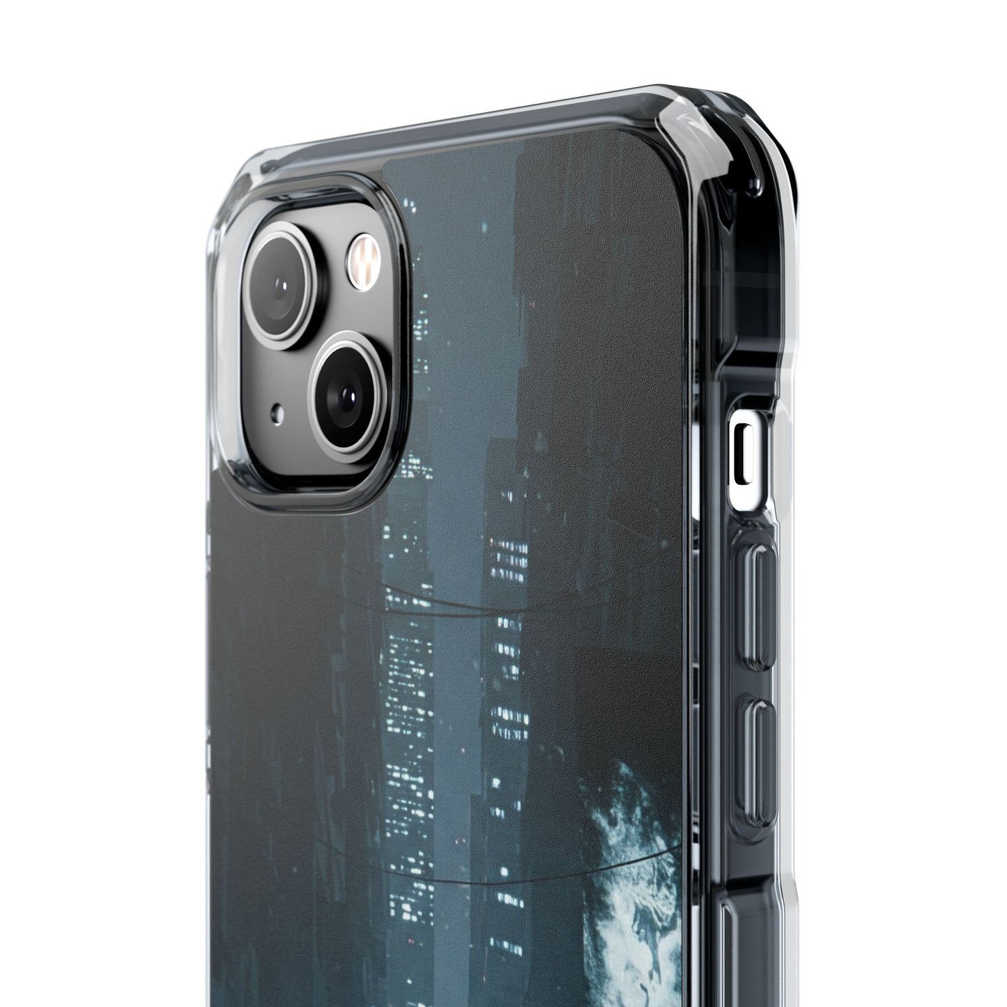 Magnetic Clear Impact Cases for Phones | Urban Nightscape Design | Unique Phone Accessories, Gift for Tech Lovers, Protective Cases