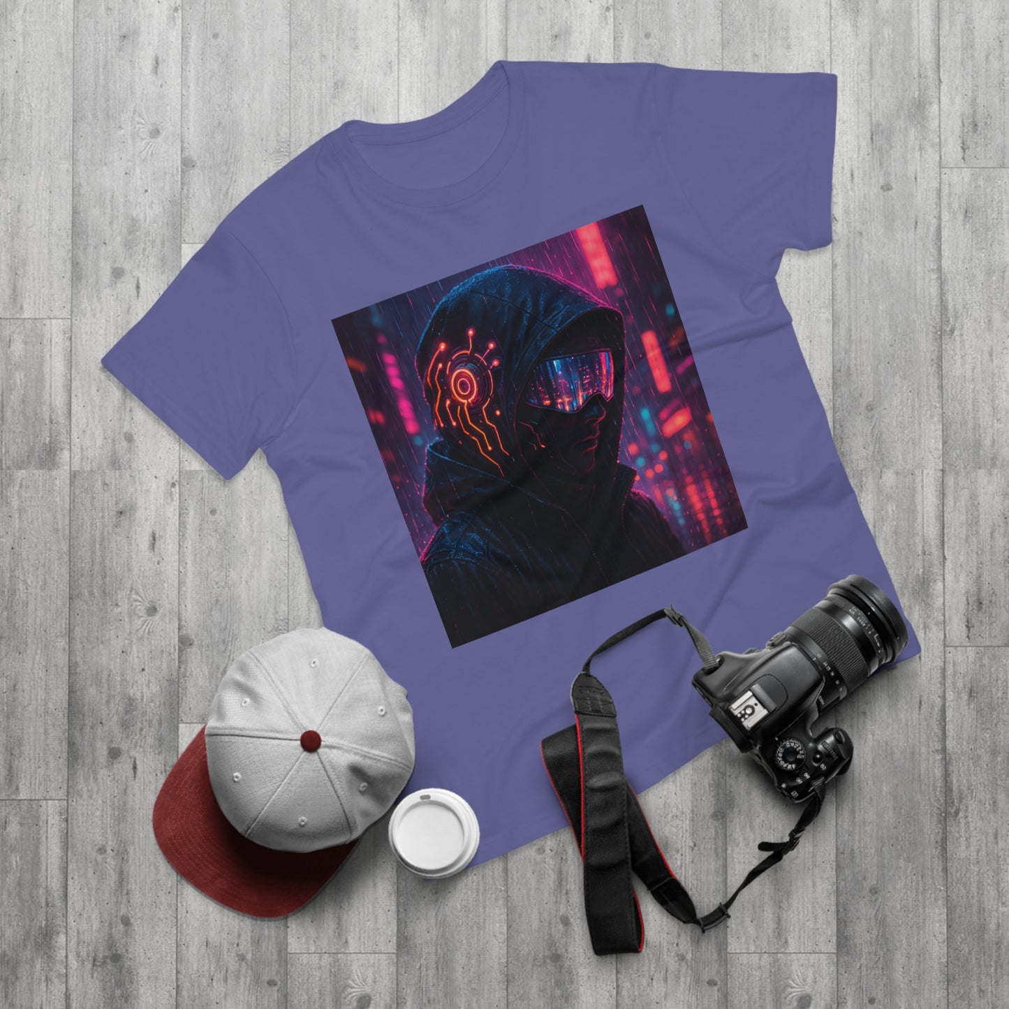 Cyberpunk Graphic Tee for Men & Women, Futuristic Streetwear, Perfect Gift for Gamers, Casual Wear for Tech Enthusiasts, Urban Style T-Shirt